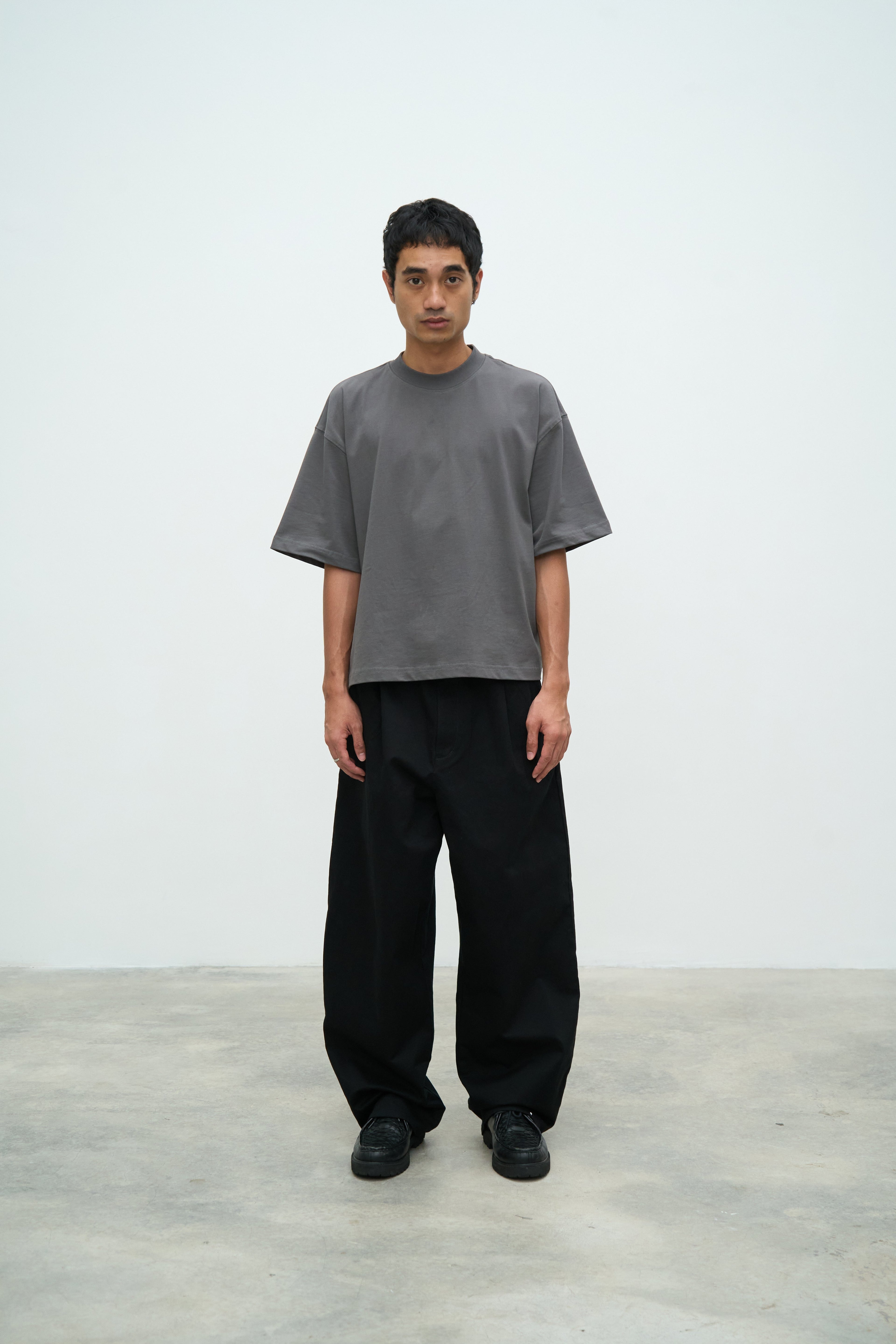 Essential Crop Tee - Grey