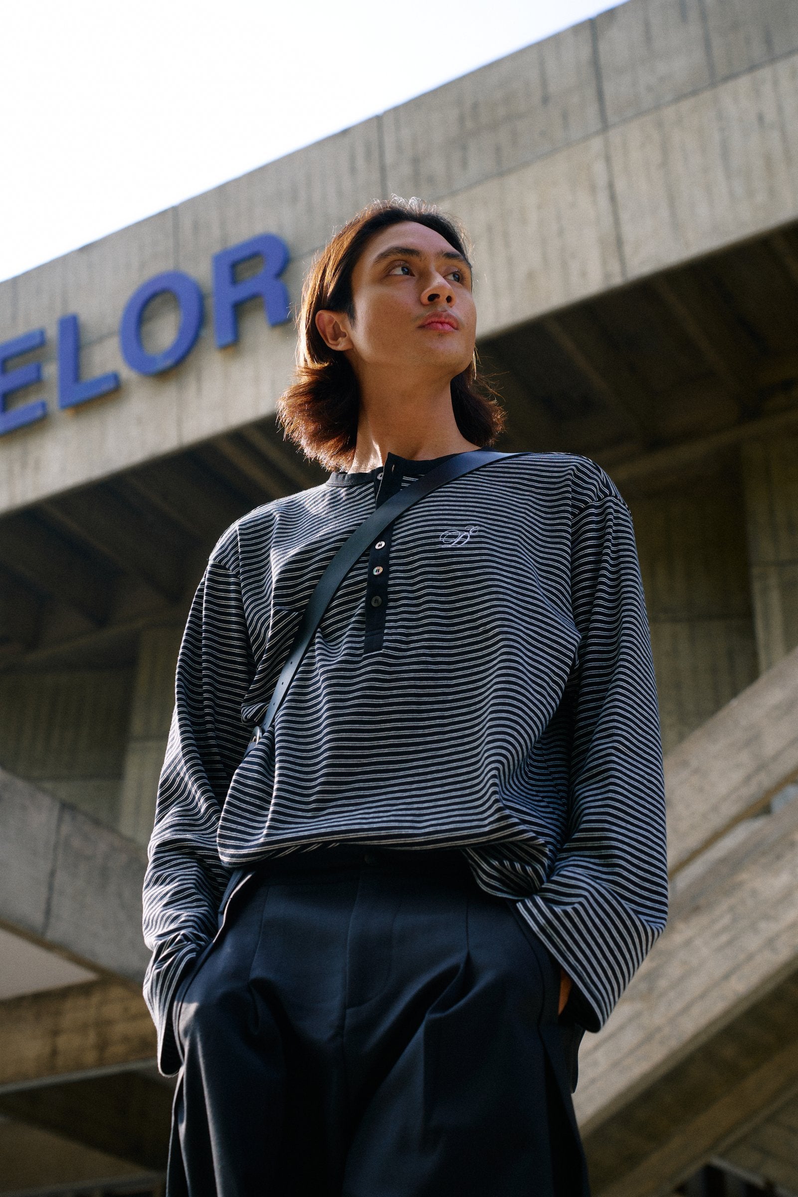 Bayu Striped Henley Shirt