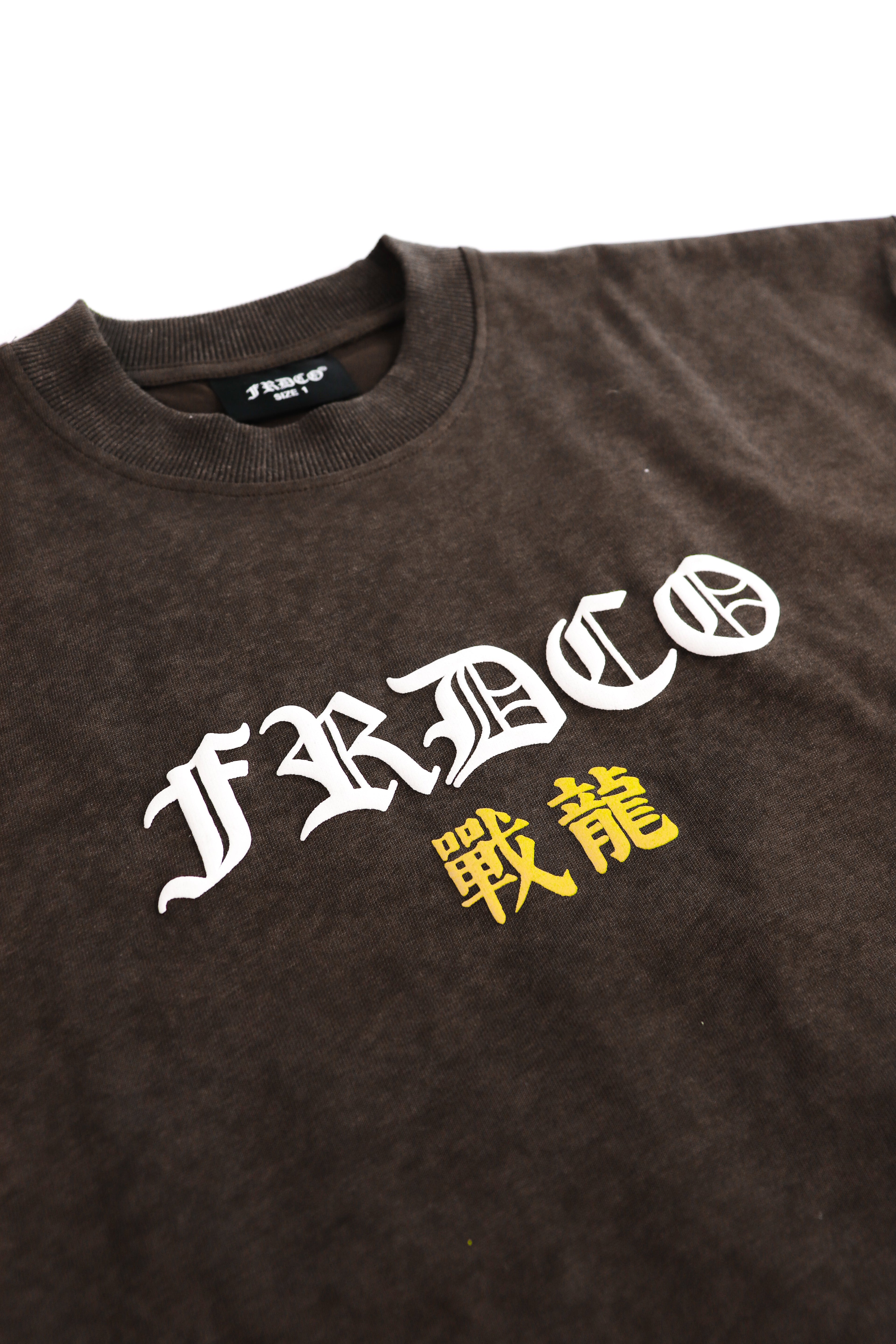 Battle Dragon Washed Tee Brown
