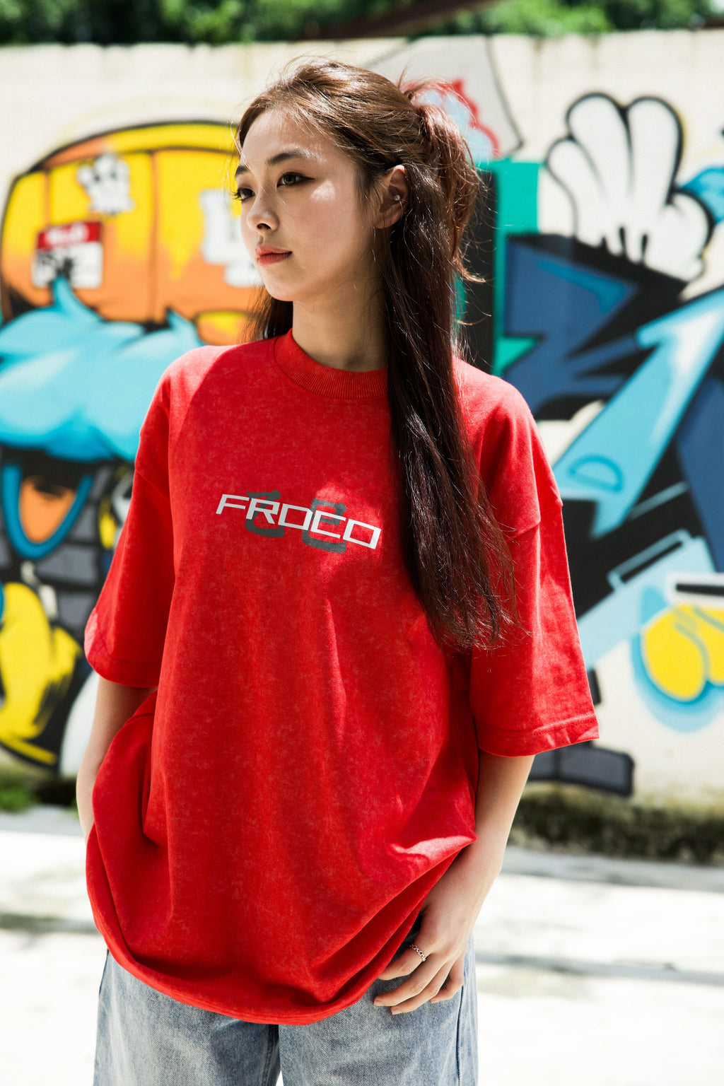3M Reflective Snake Washed Tee Red