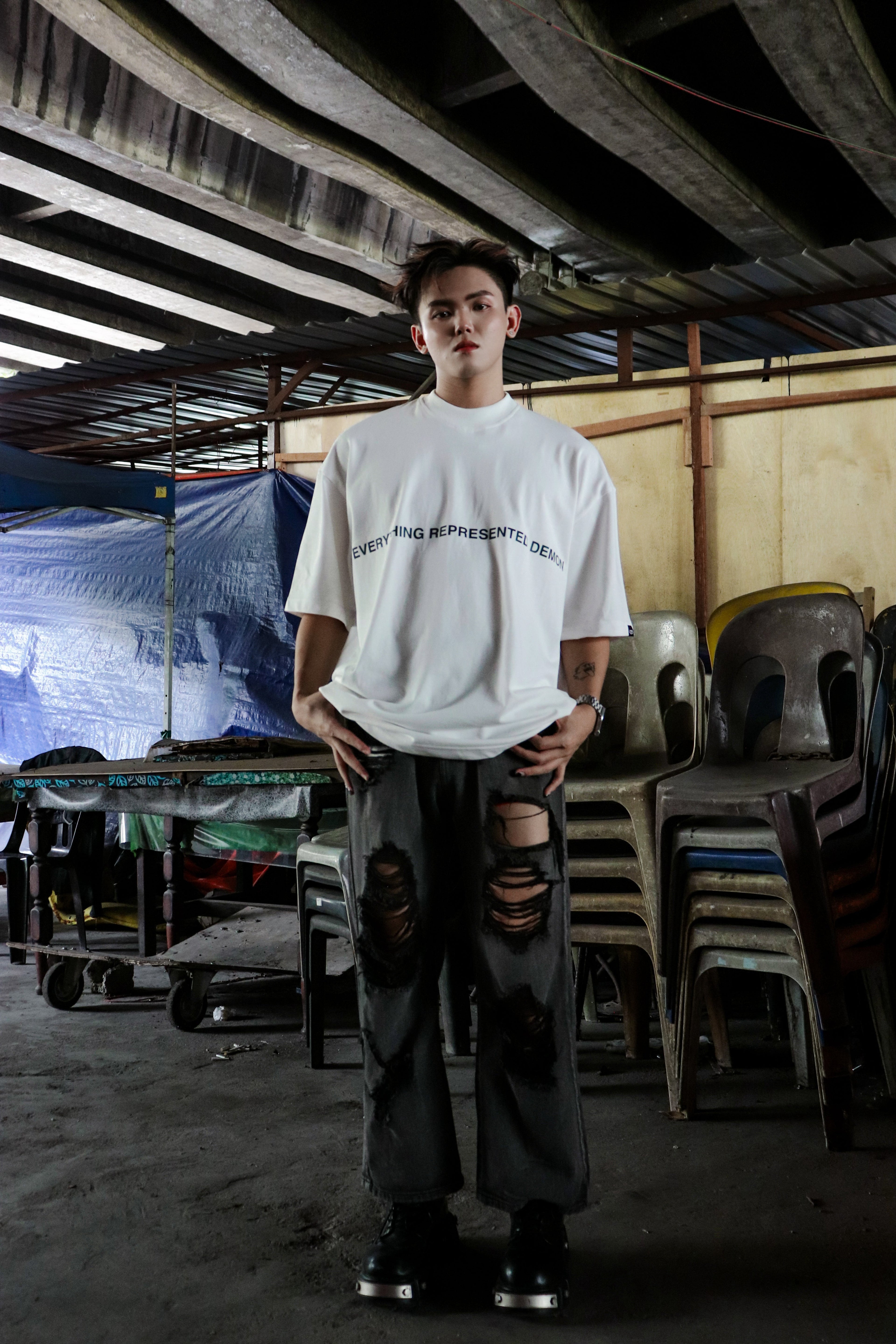 SS25 Rainbow Essential Tee White