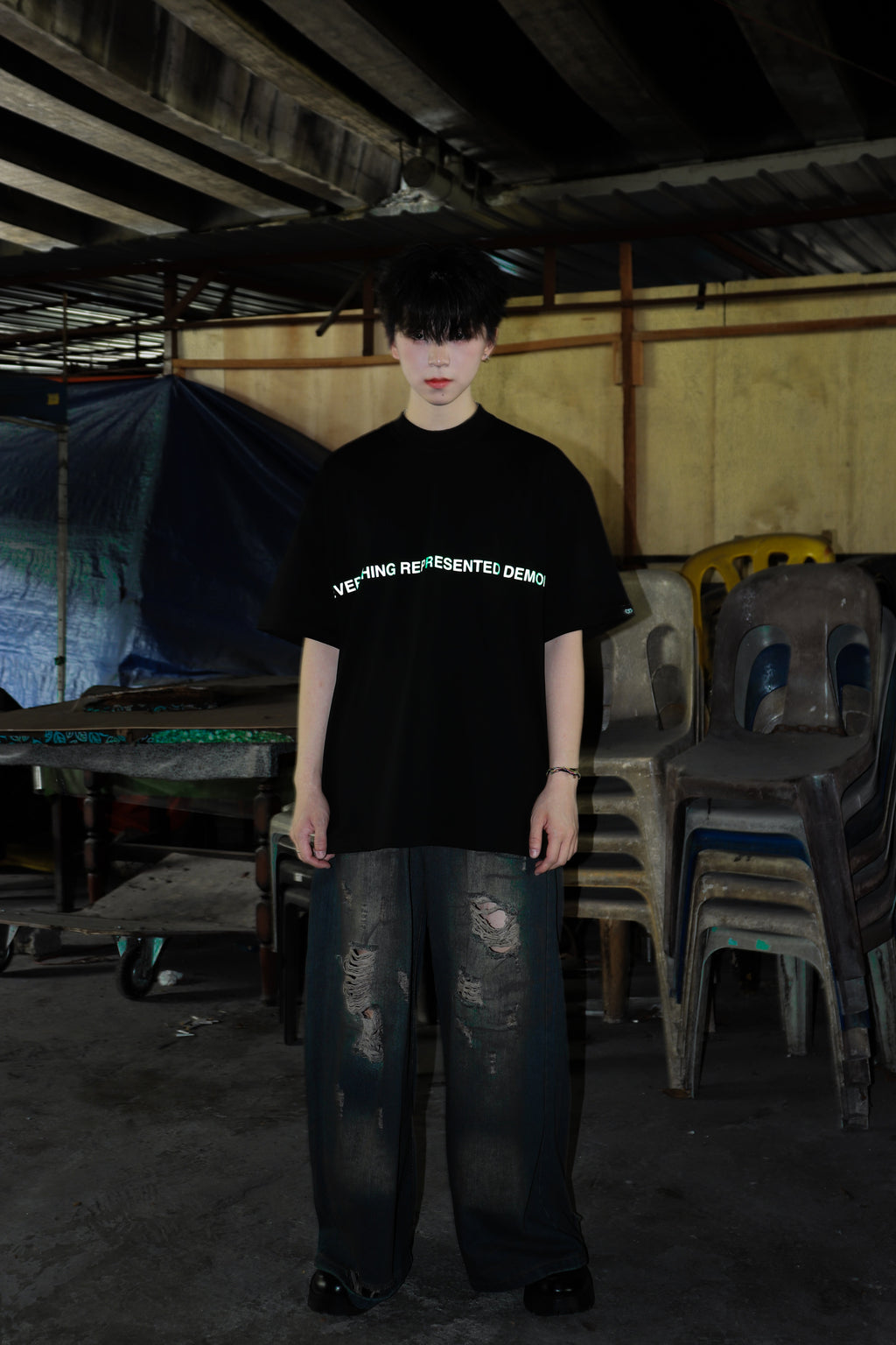 SS25 Rainbow Essential Tee Black