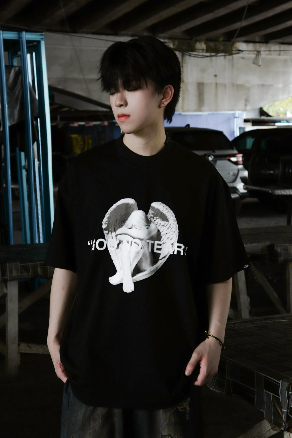 God No Tears Tee Black