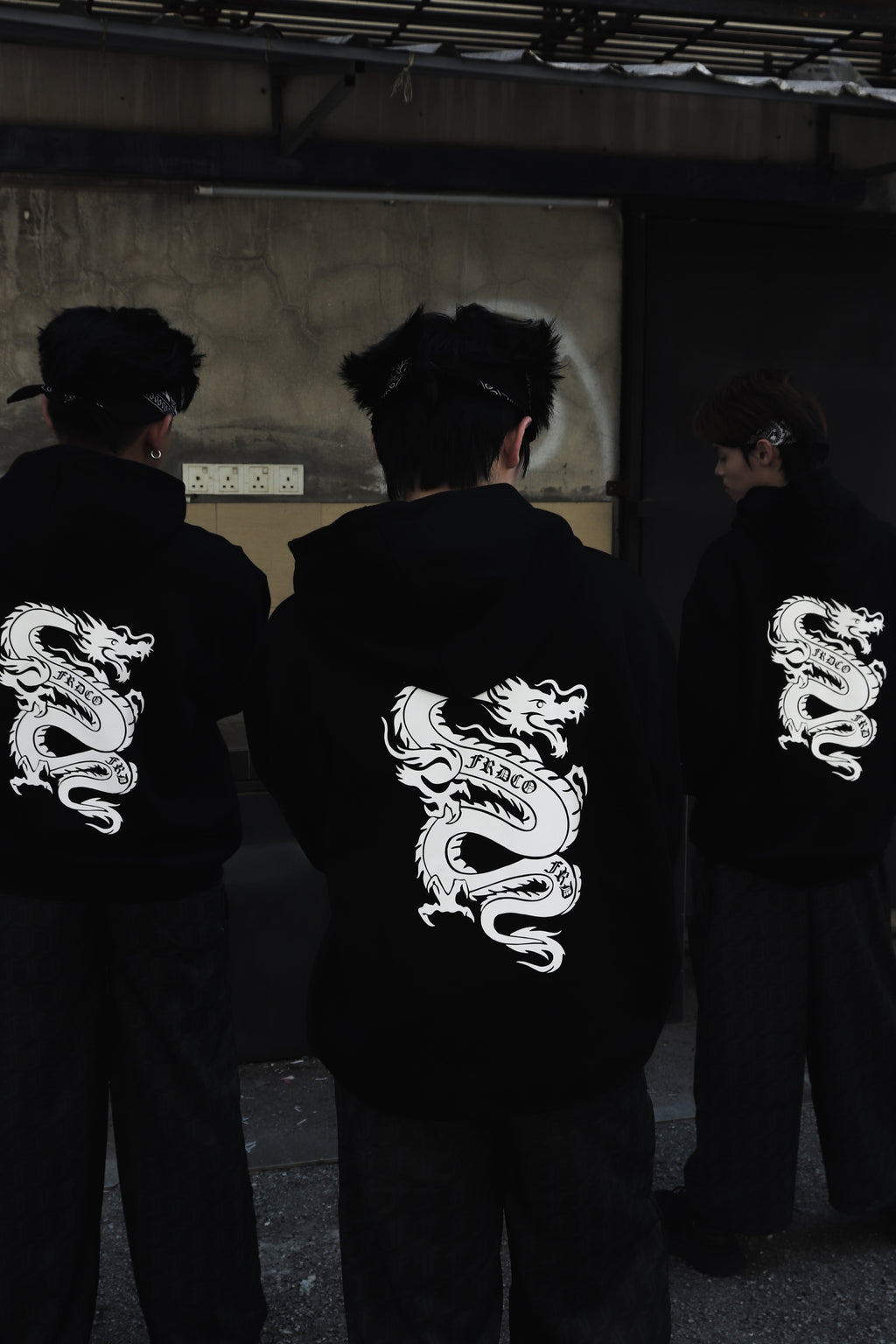3M Reflective Dragon Hoodie Black