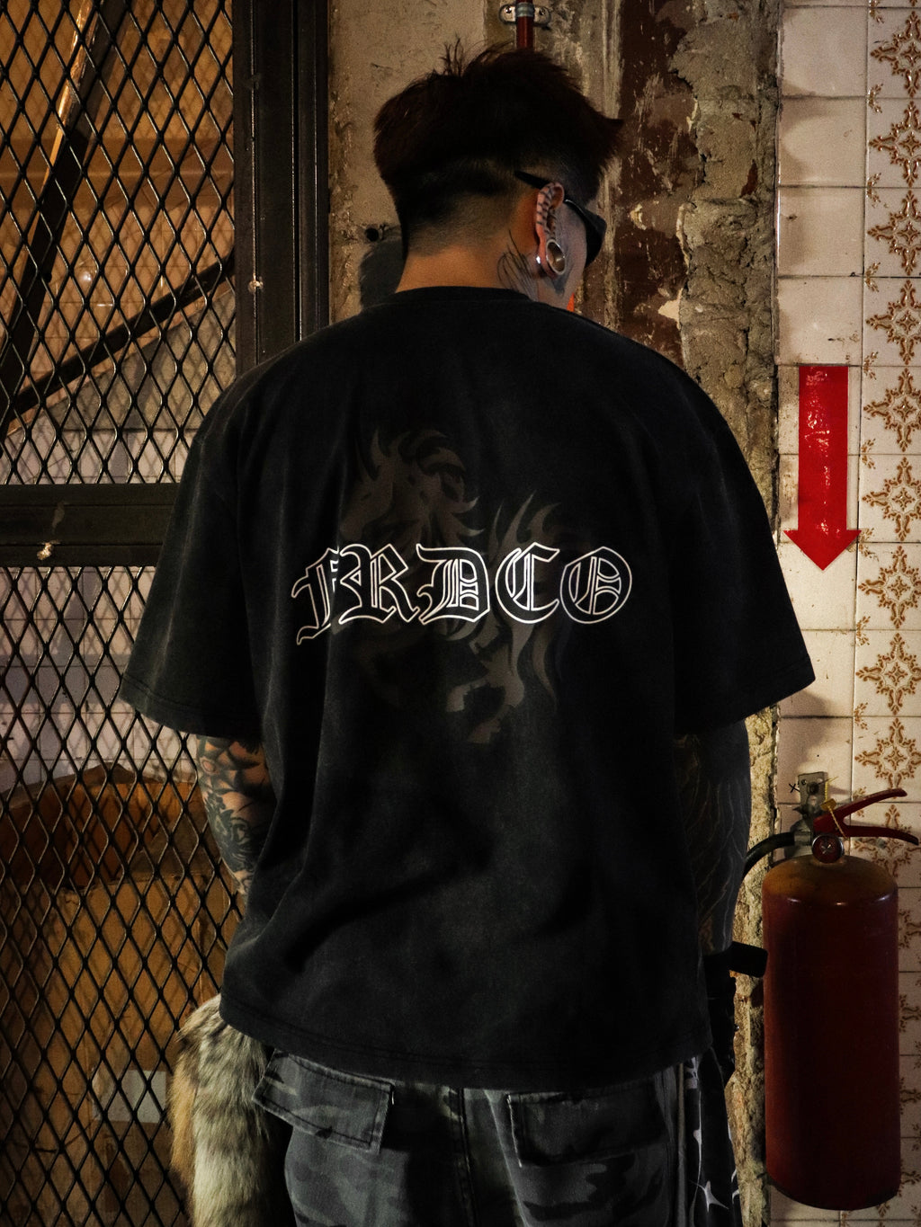 Horse EMP Washed Tee Black