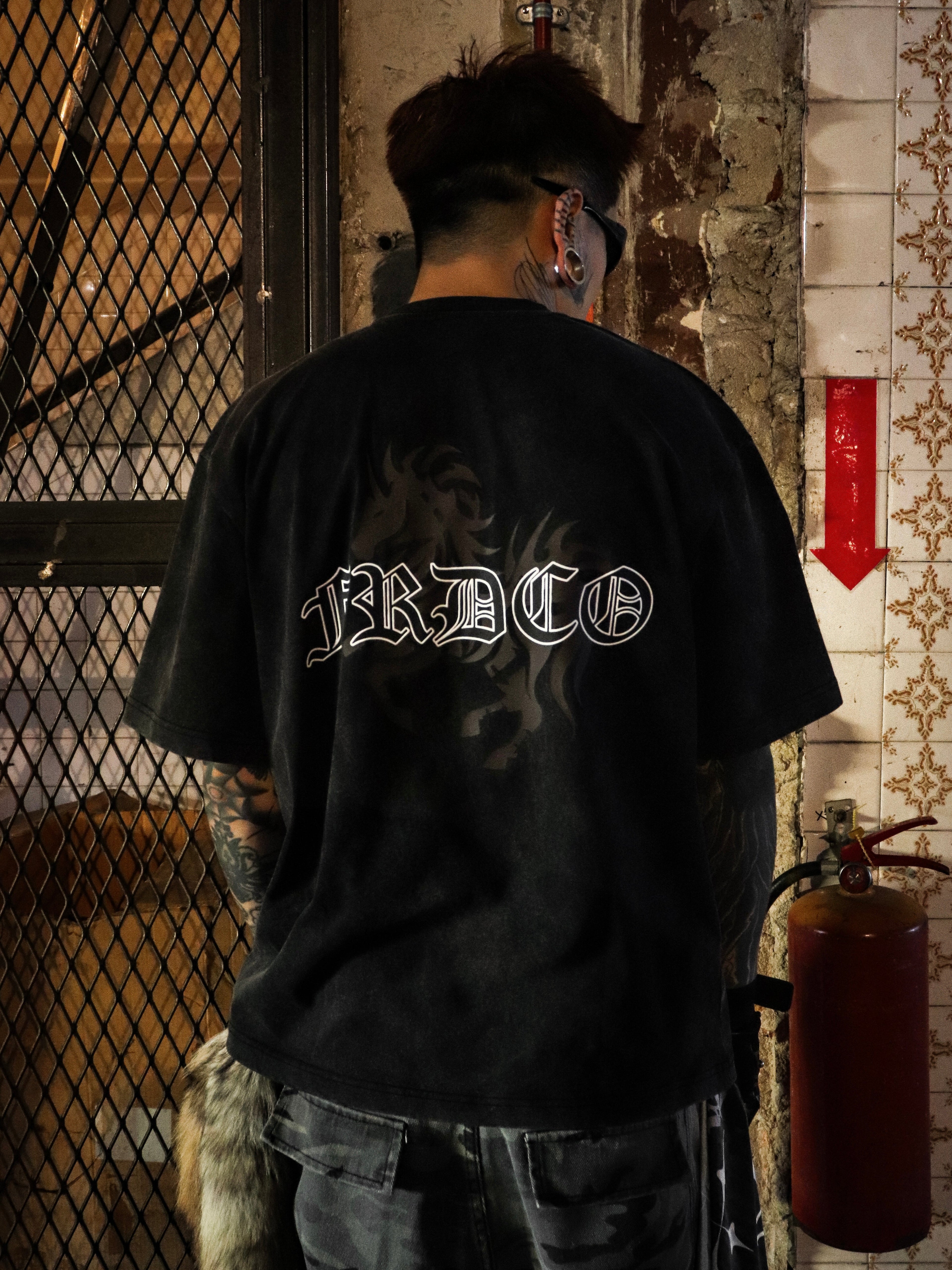 Horse EMP Washed Tee Black