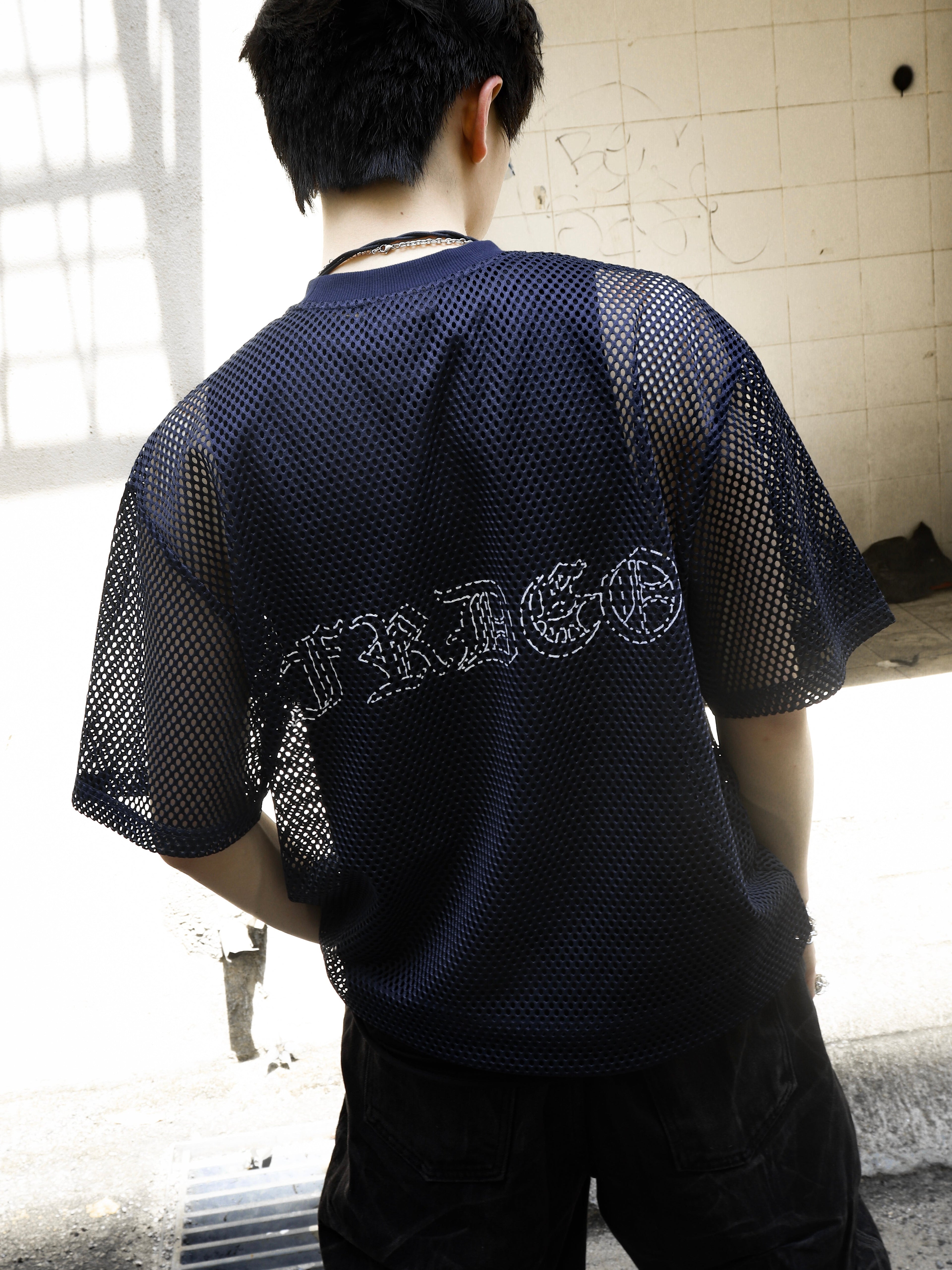 Aura Mesh Tee Navy