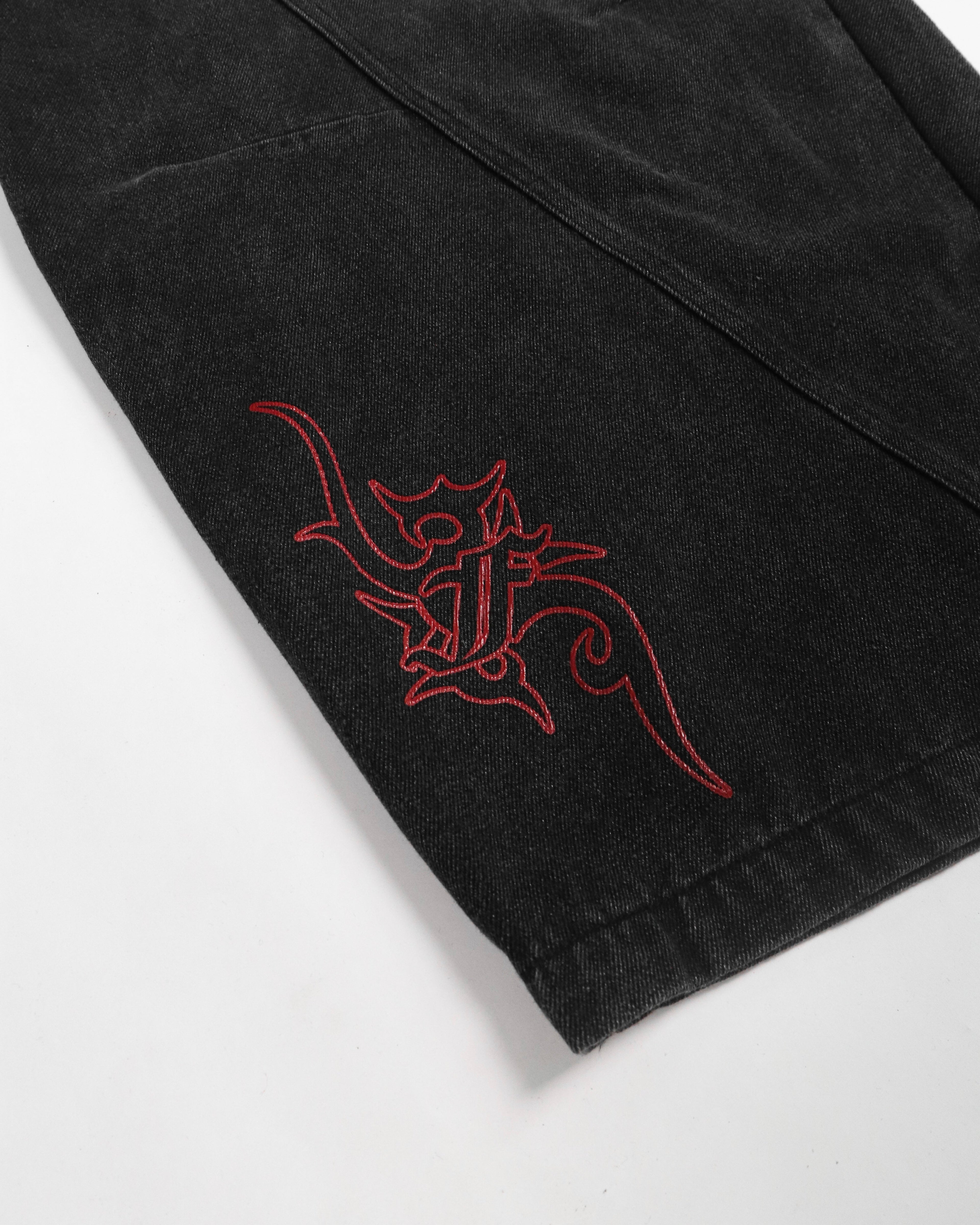 Aura Curved Jeans Black