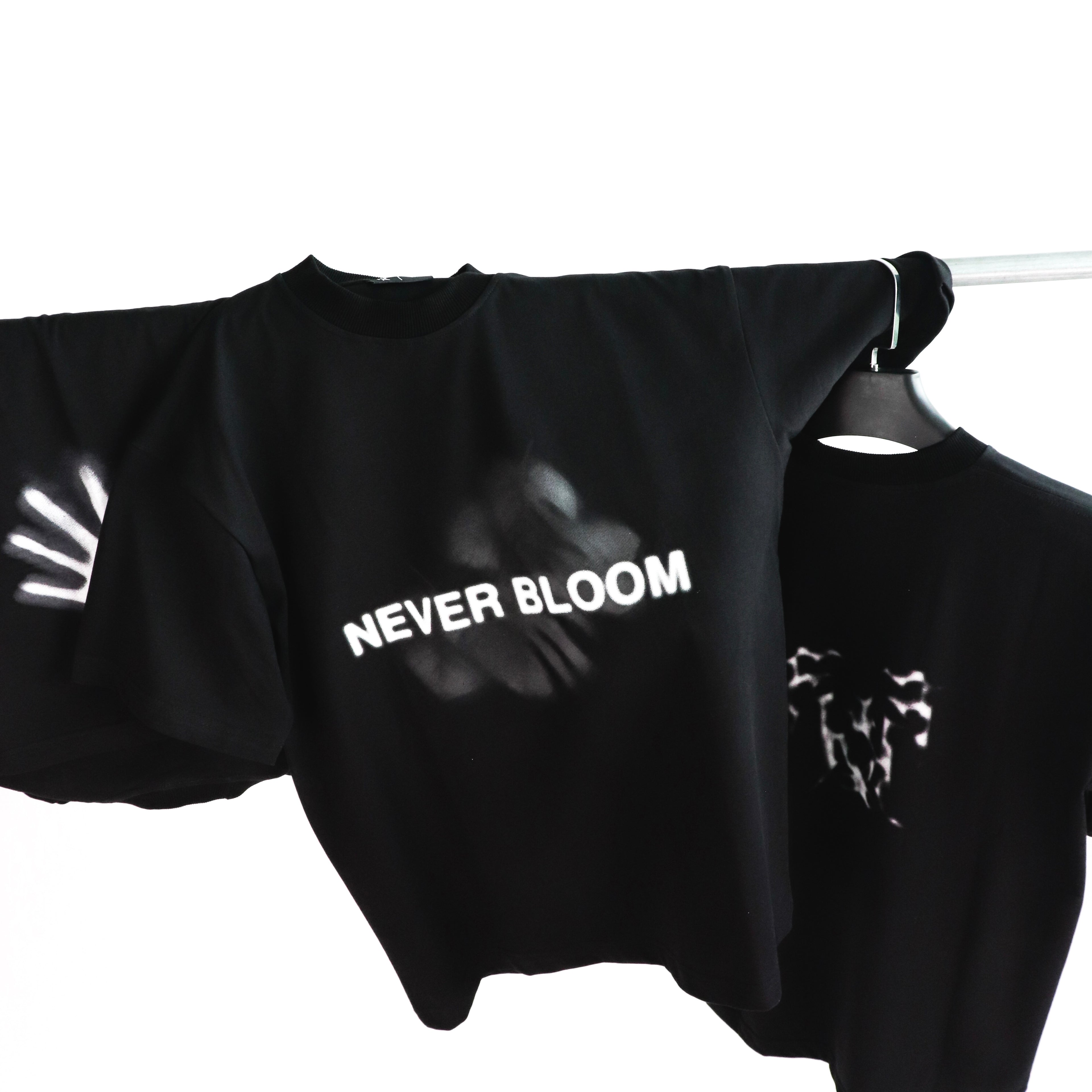 Never Bloom Logo Tee Black