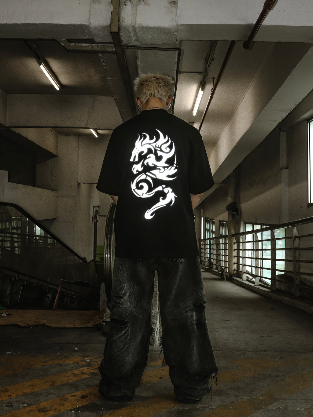 3M Reflective Dragon Aura Tee Black