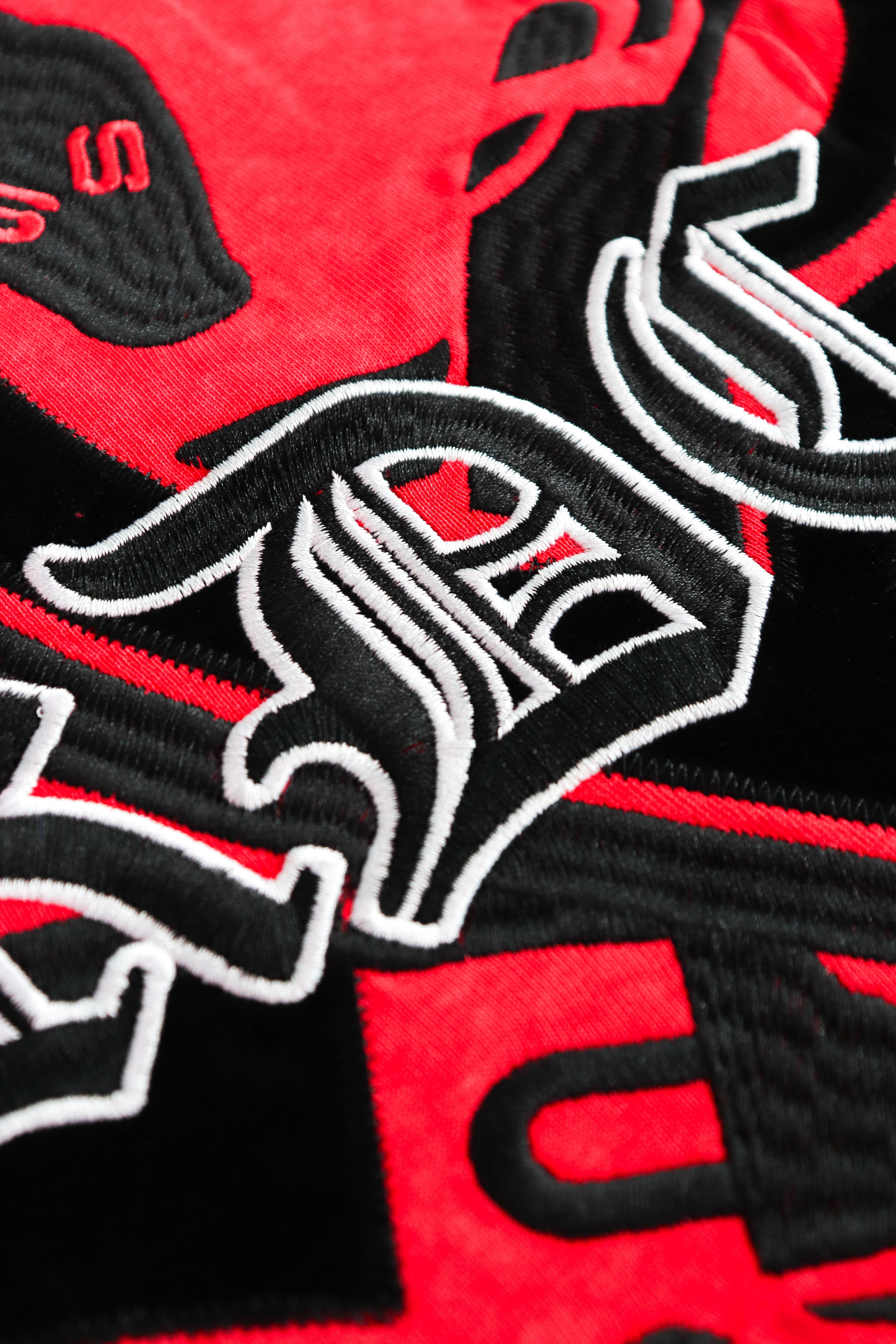 Triple S : Embroidery Snake Tee Red