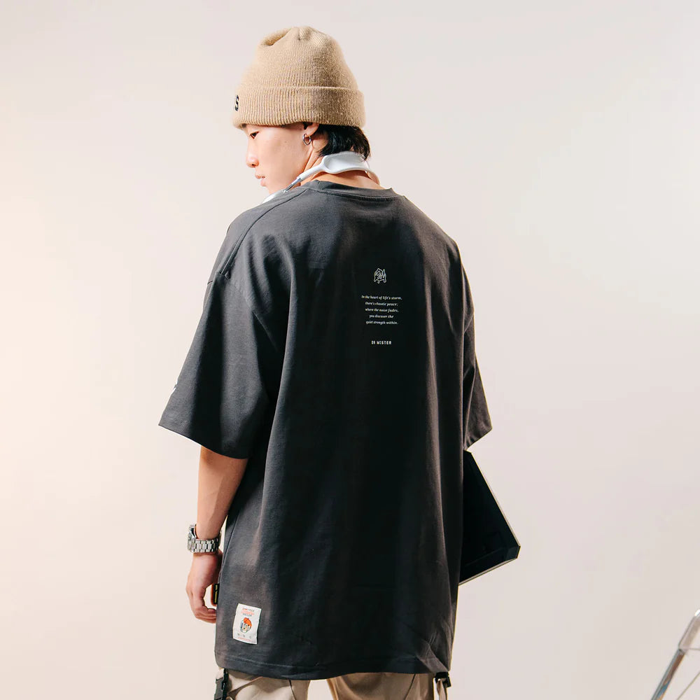Initials Chaotic Peace L-Broad Tee - Grey