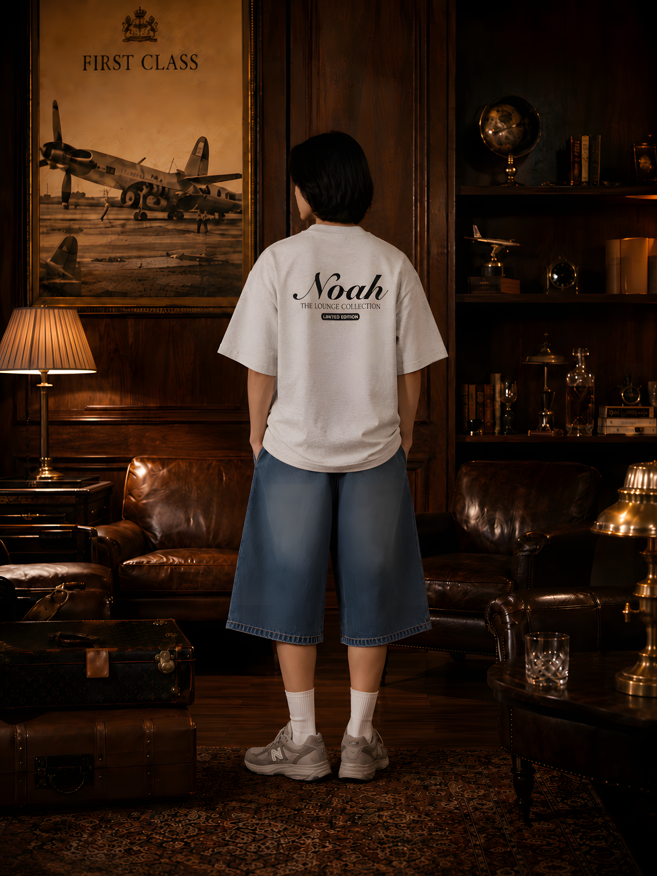 Lounge Tee (Black/Oat/White)