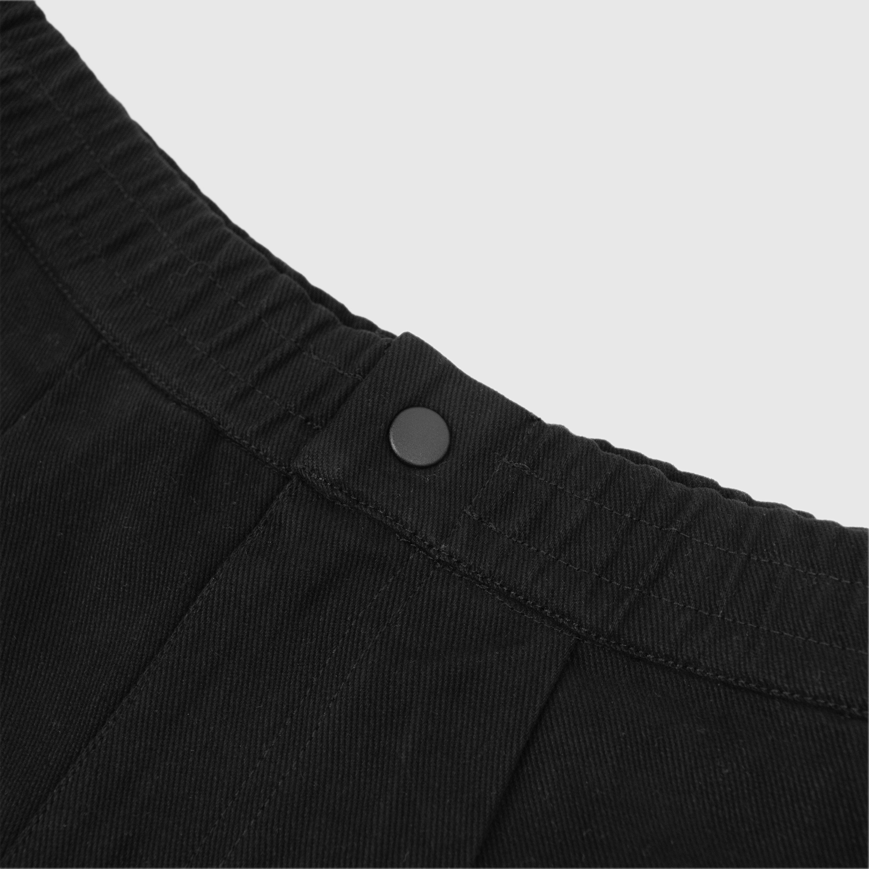 Double Pleats Shorts Black