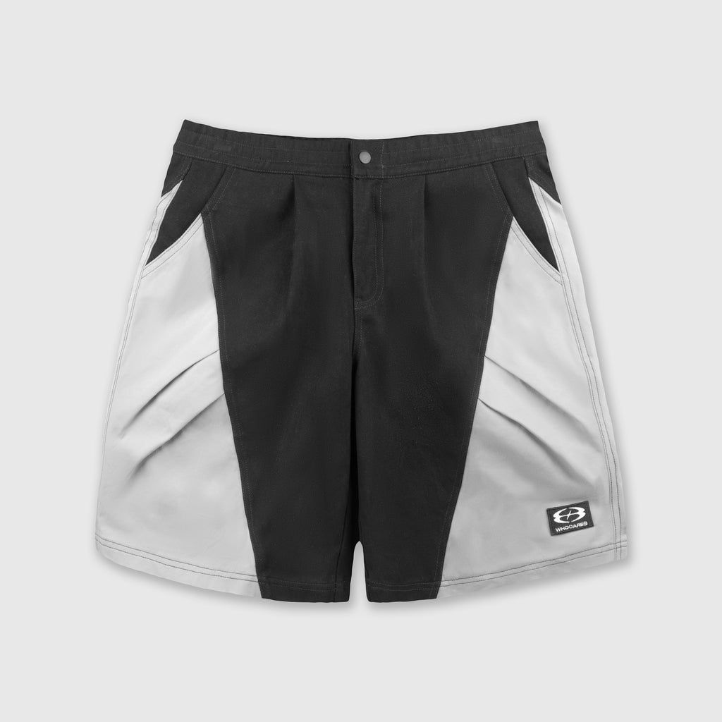 Double Pleats Shorts Black