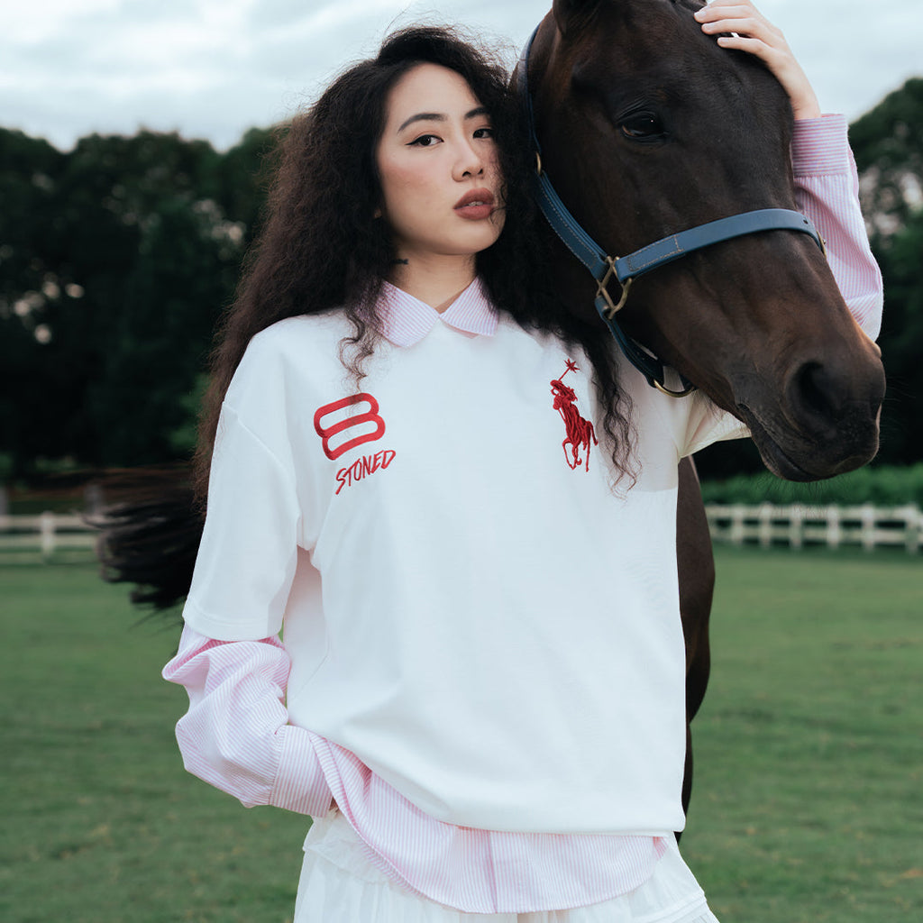 Dark Horse : Polo Tshirt White