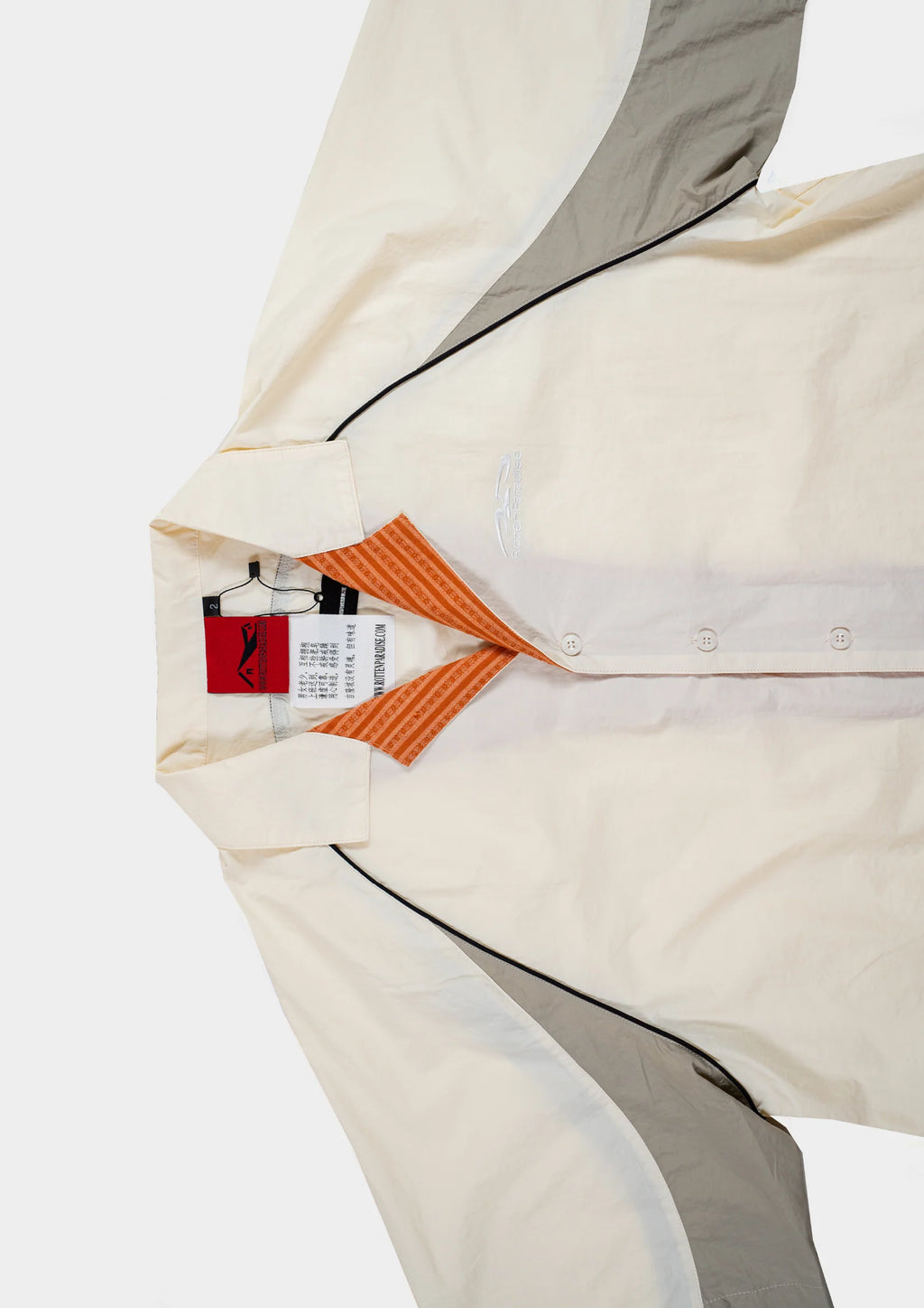 Papa Contrast Boxy Shirt Beige