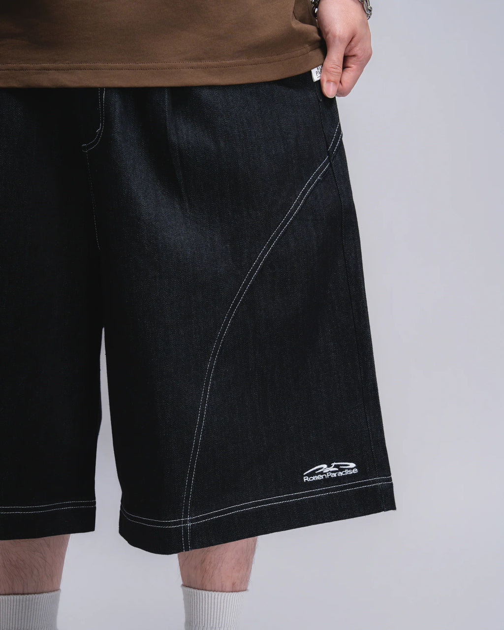 Drift Line Wide Fit Shorts Denim