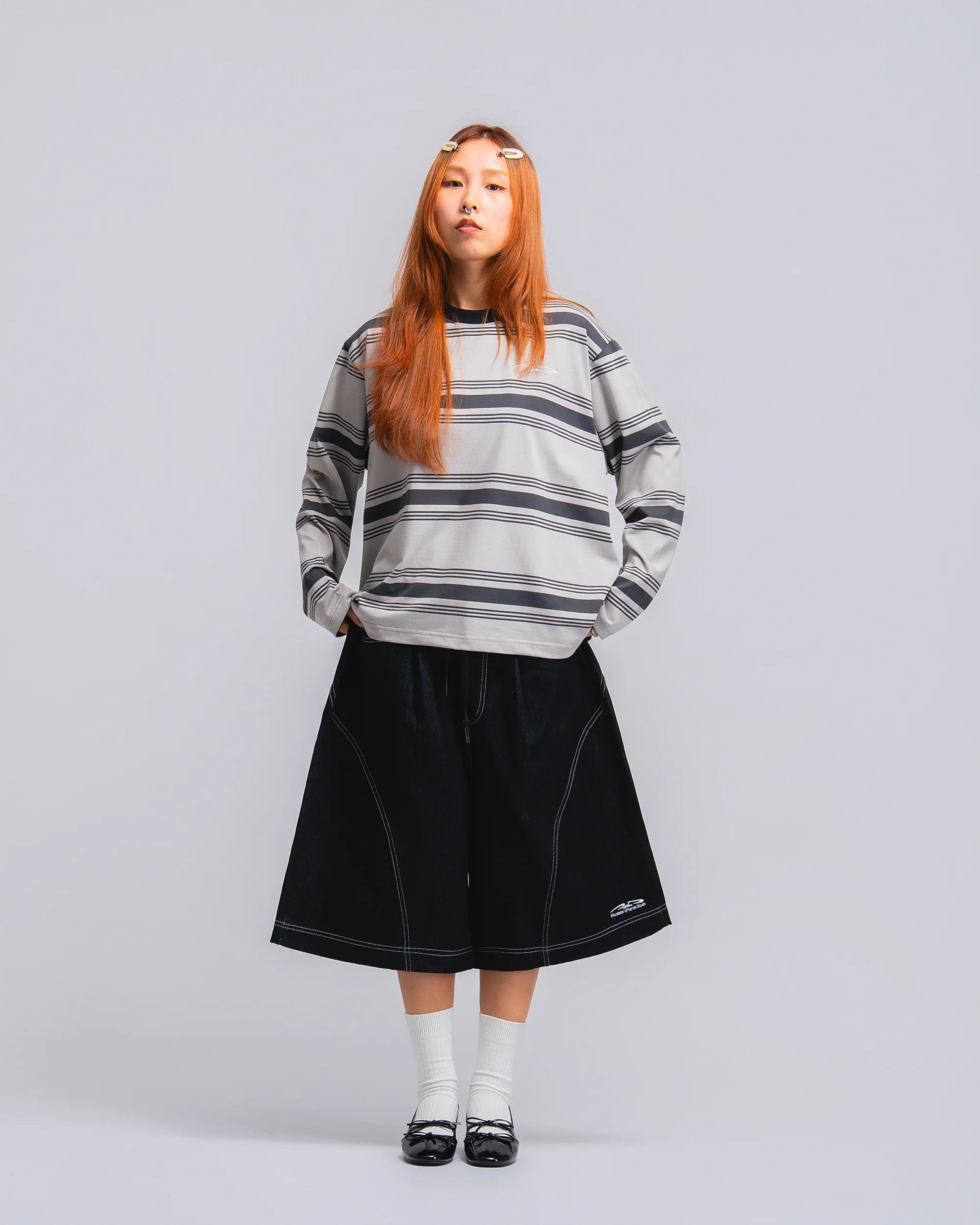 Drift Line Wide Fit Shorts Denim