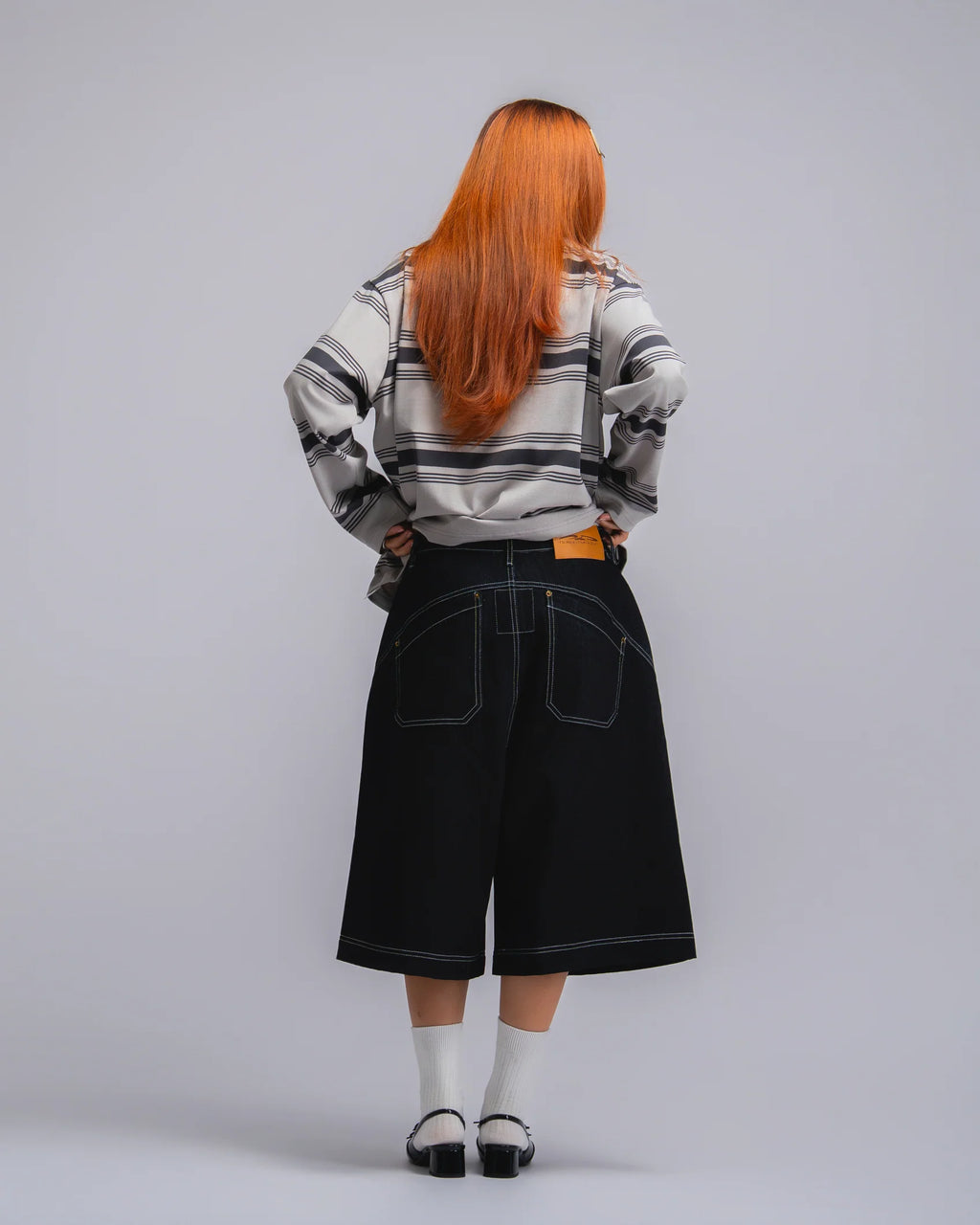 Drift Line Wide Fit Shorts Denim