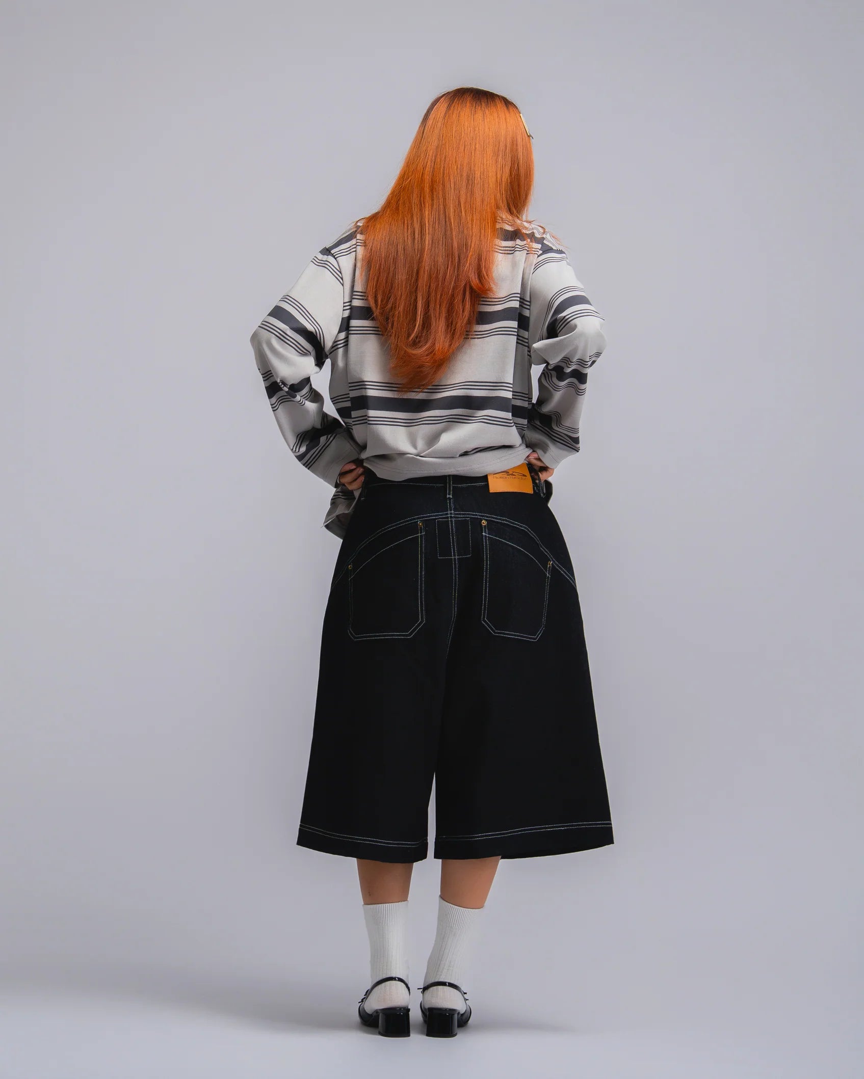 Drift Line Wide Fit Shorts Denim