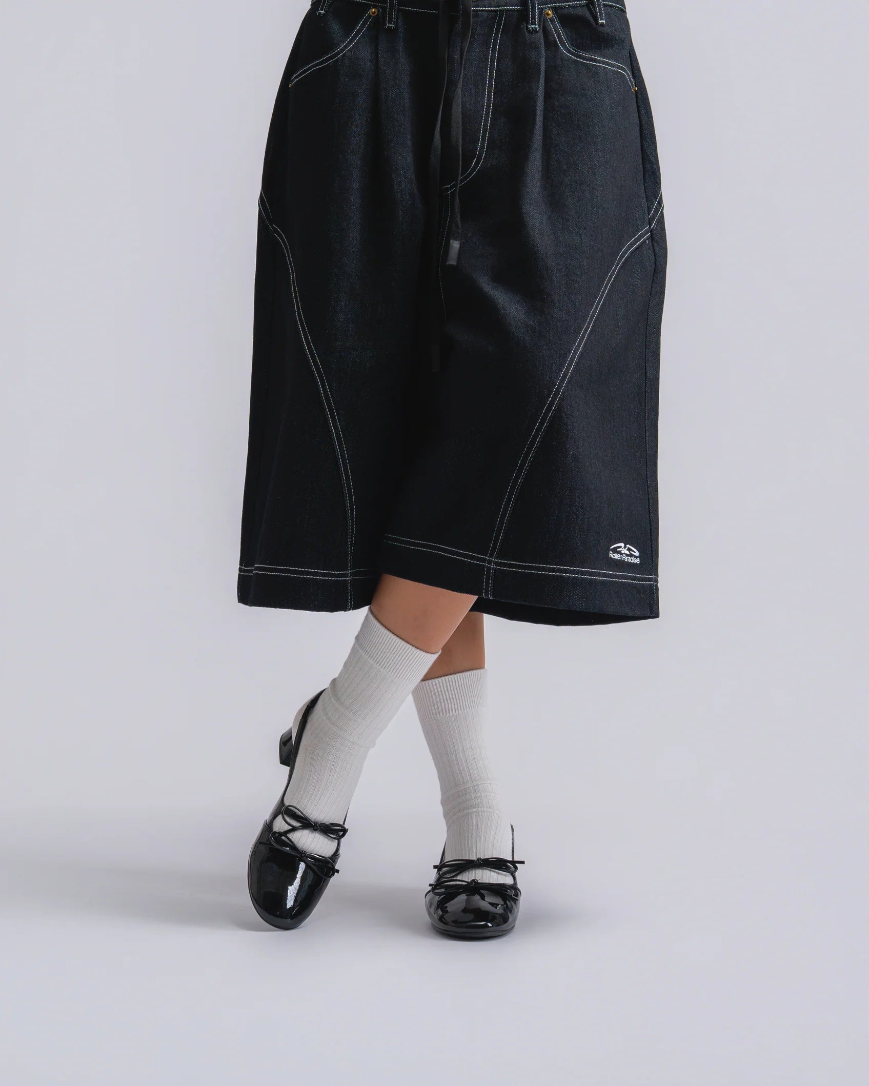 Drift Line Wide Fit Shorts Denim