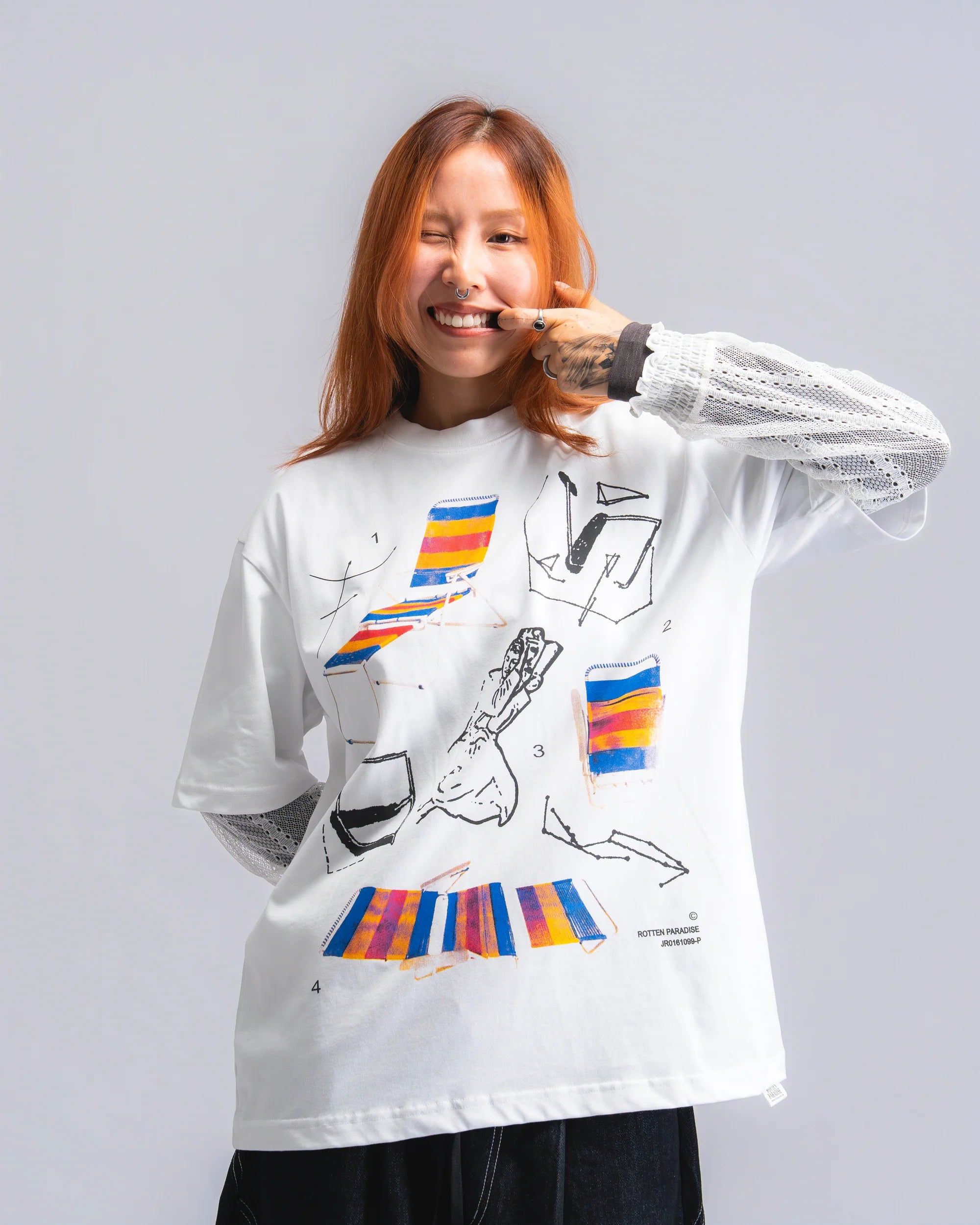 Lazy Chair Tee White