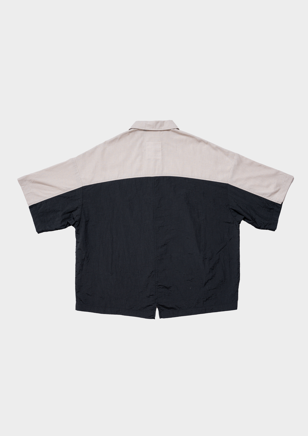 Checkered Boxy Shirt Cream