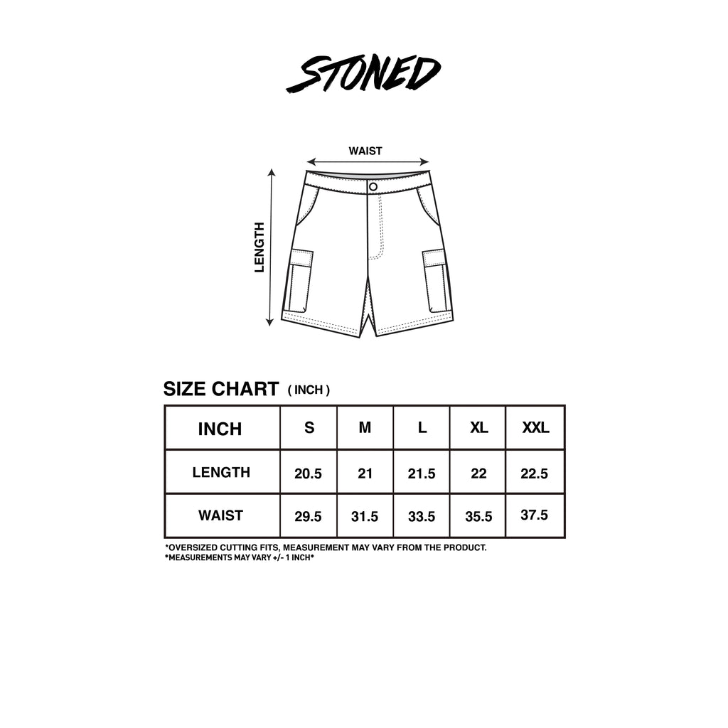 Blessed25 : Cargo Shorts Black