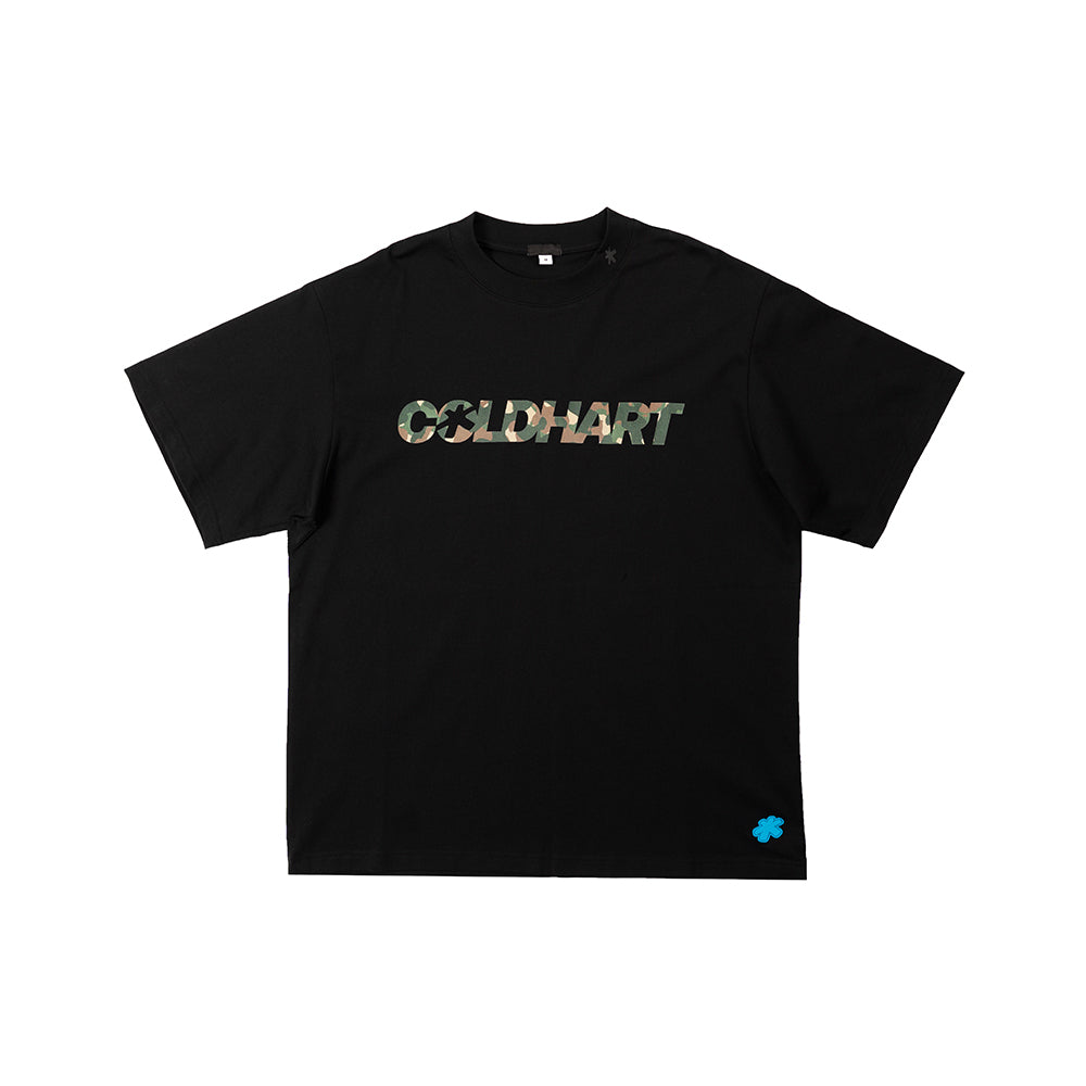 Rubber Printed Oversized T-shirt Black