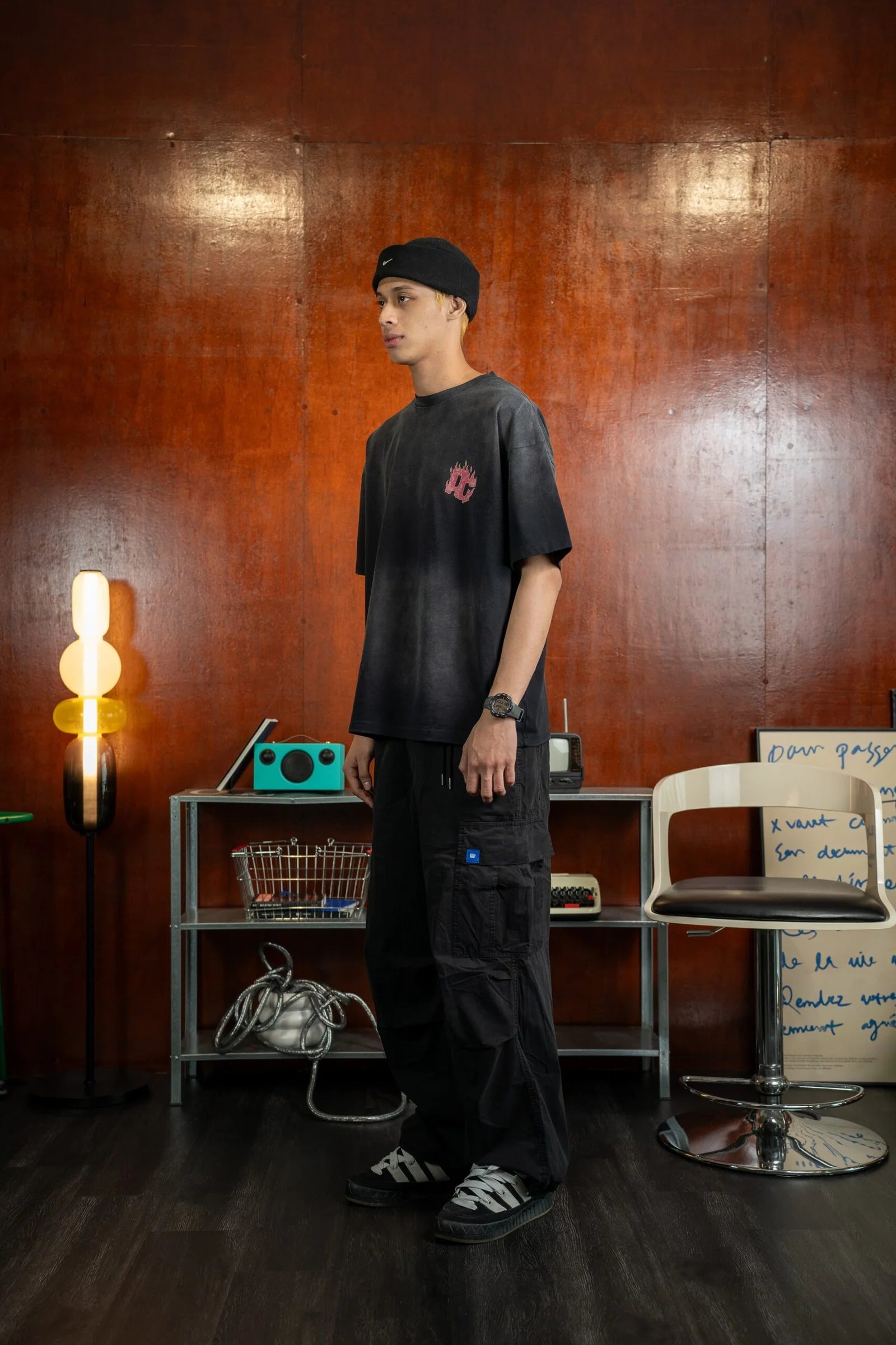 Parachute Cargo Pants (Black)