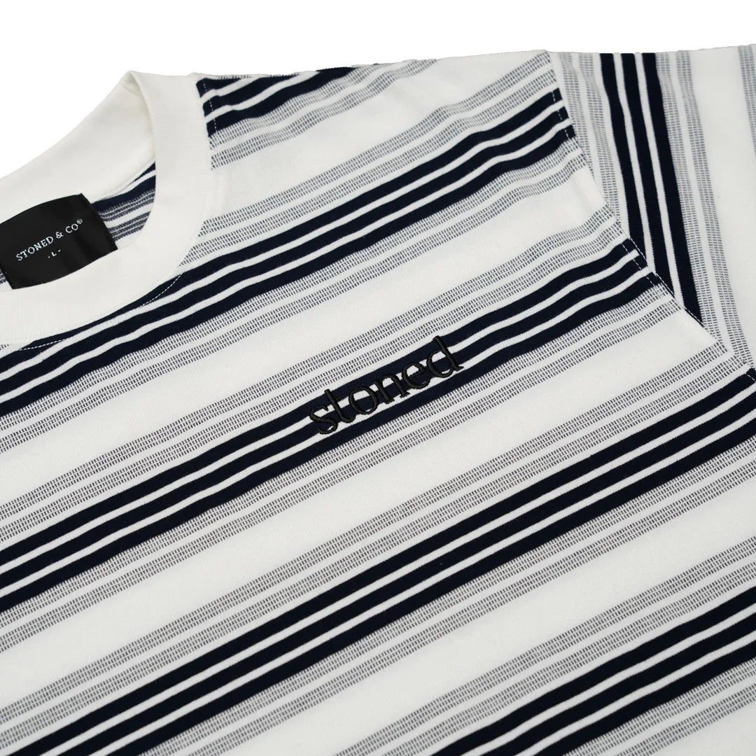 Originals V2 : White Grey Stripe Tee
