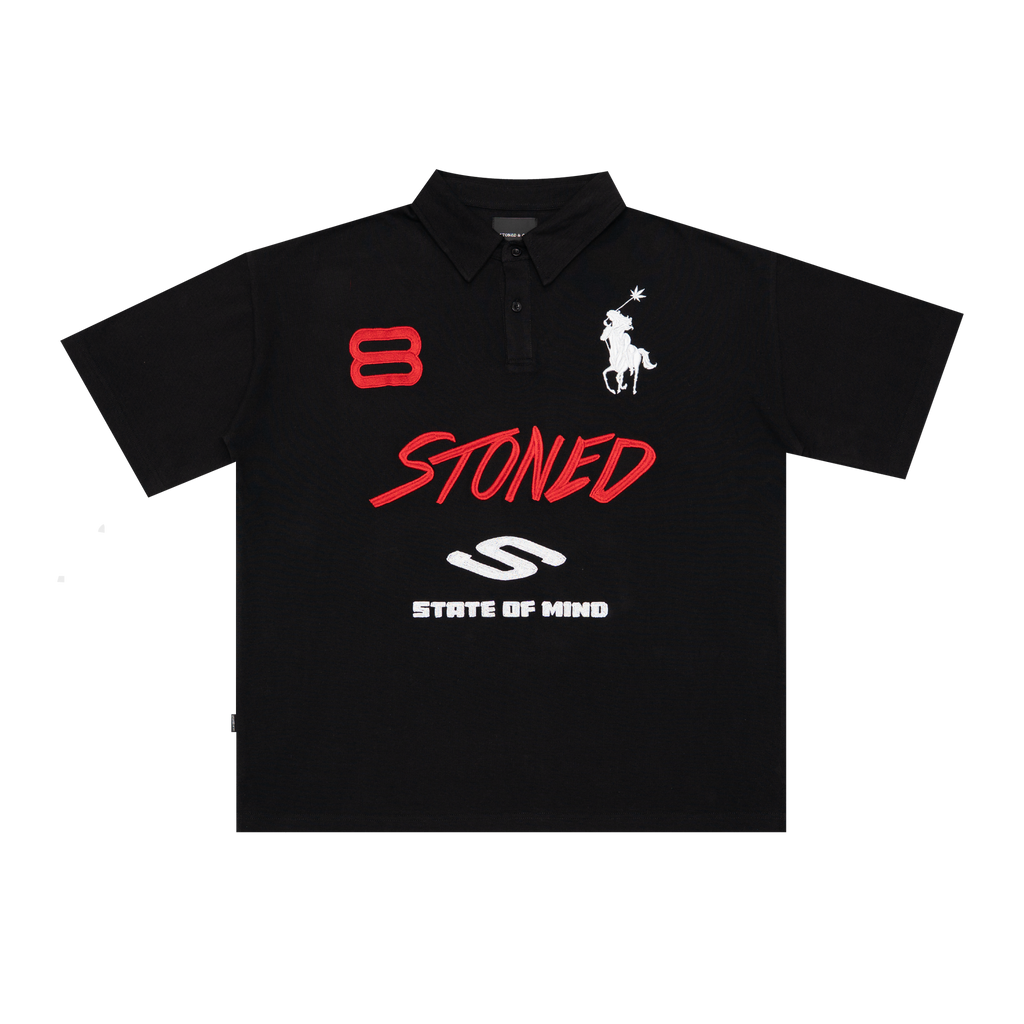 Dark Horse : Eight Men Polo Shirt Black