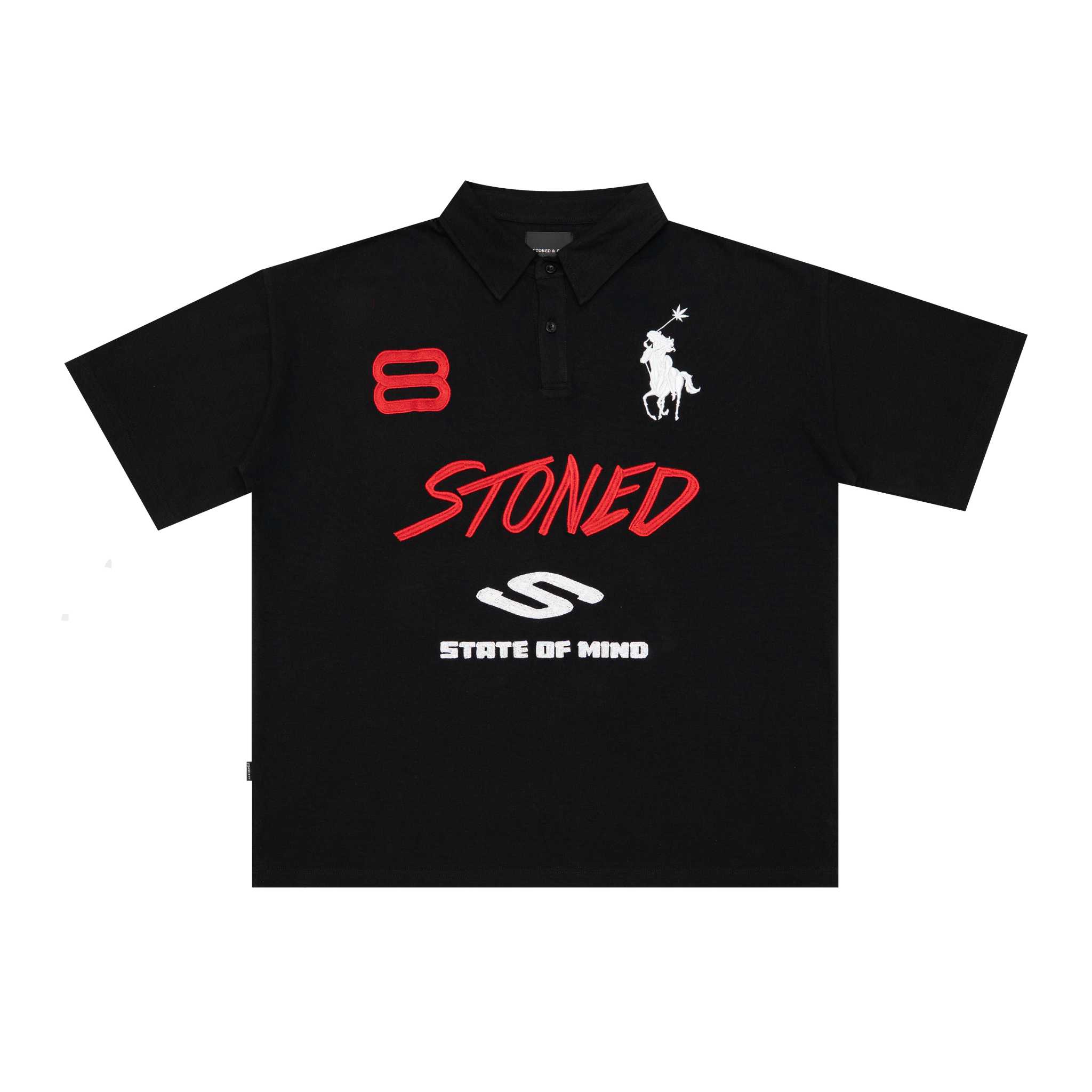 Dark Horse : Eight Men Polo Shirt Black