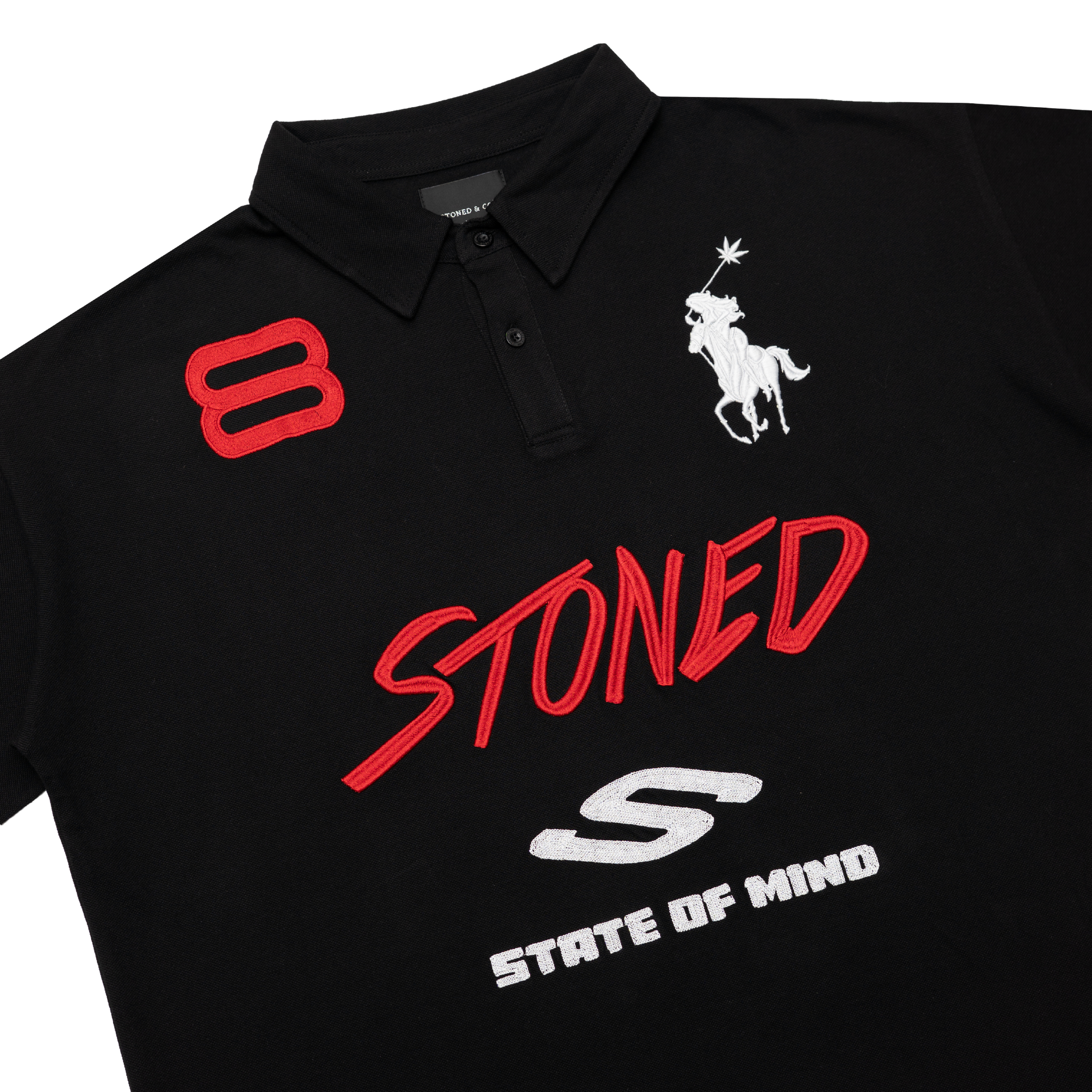 Dark Horse : Eight Men Polo Shirt Black