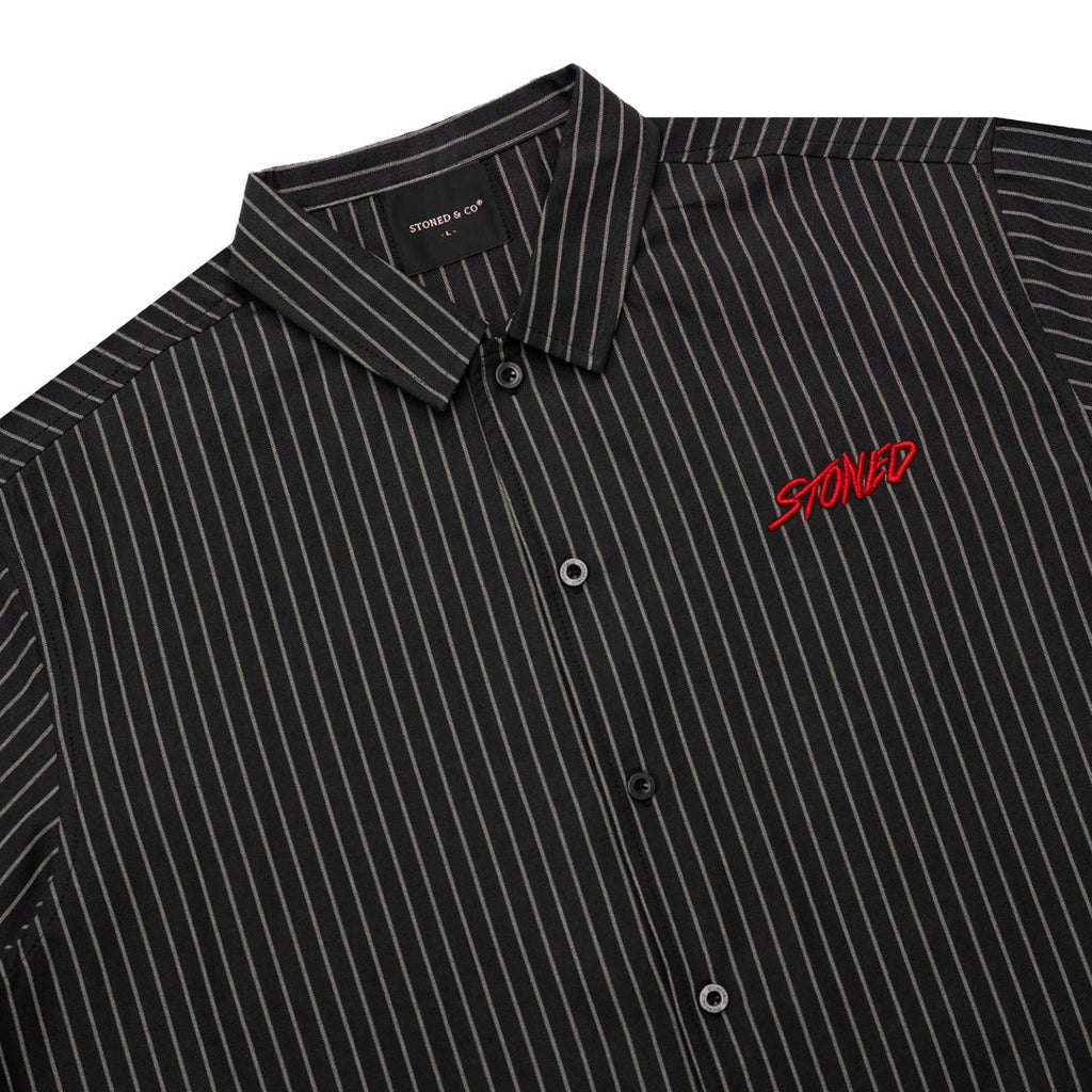 Dark Horse : Stripe Shirt S/S Black