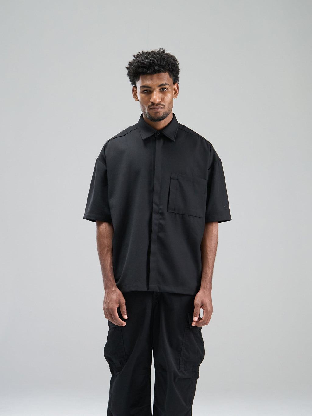 Structured Utility Shirt - Black