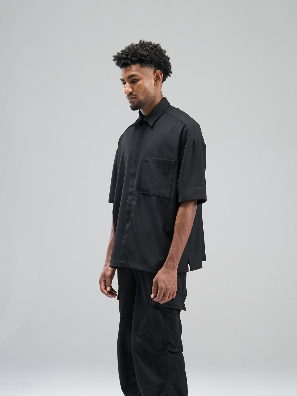 Structured Utility Shirt - Black