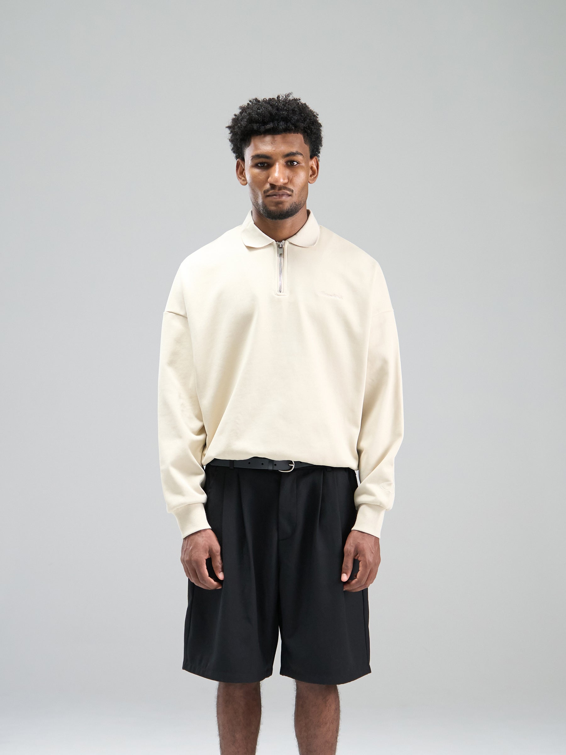 Structural Quarter Zip Long Sleeve - Khaki