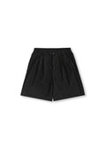 Structured Pleated Shorts - Black