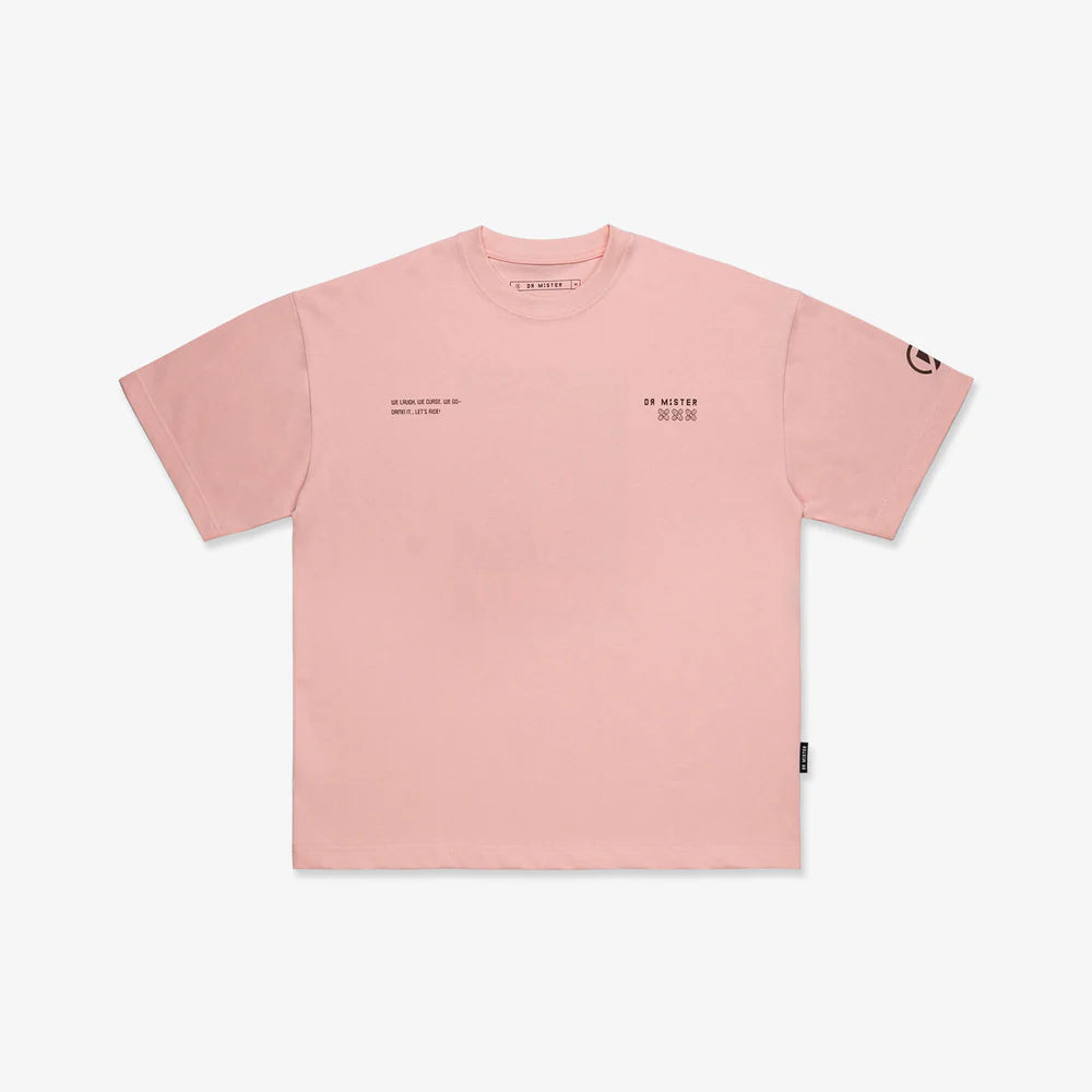 Tough Life Tee Beige Pink