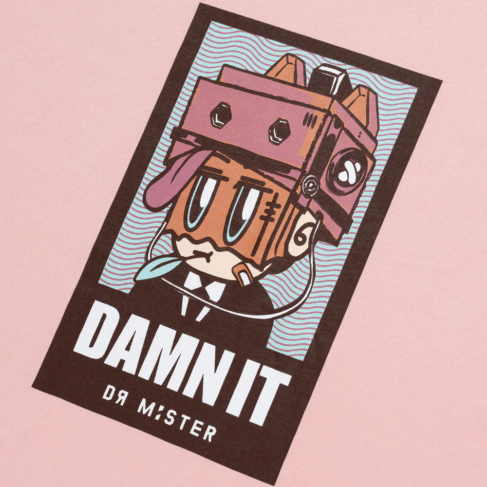 Tough Life Tee Beige Pink