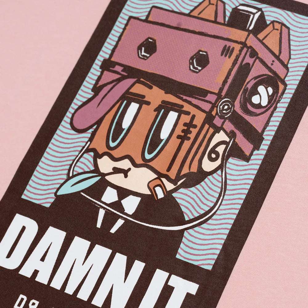Tough Life Tee Beige Pink