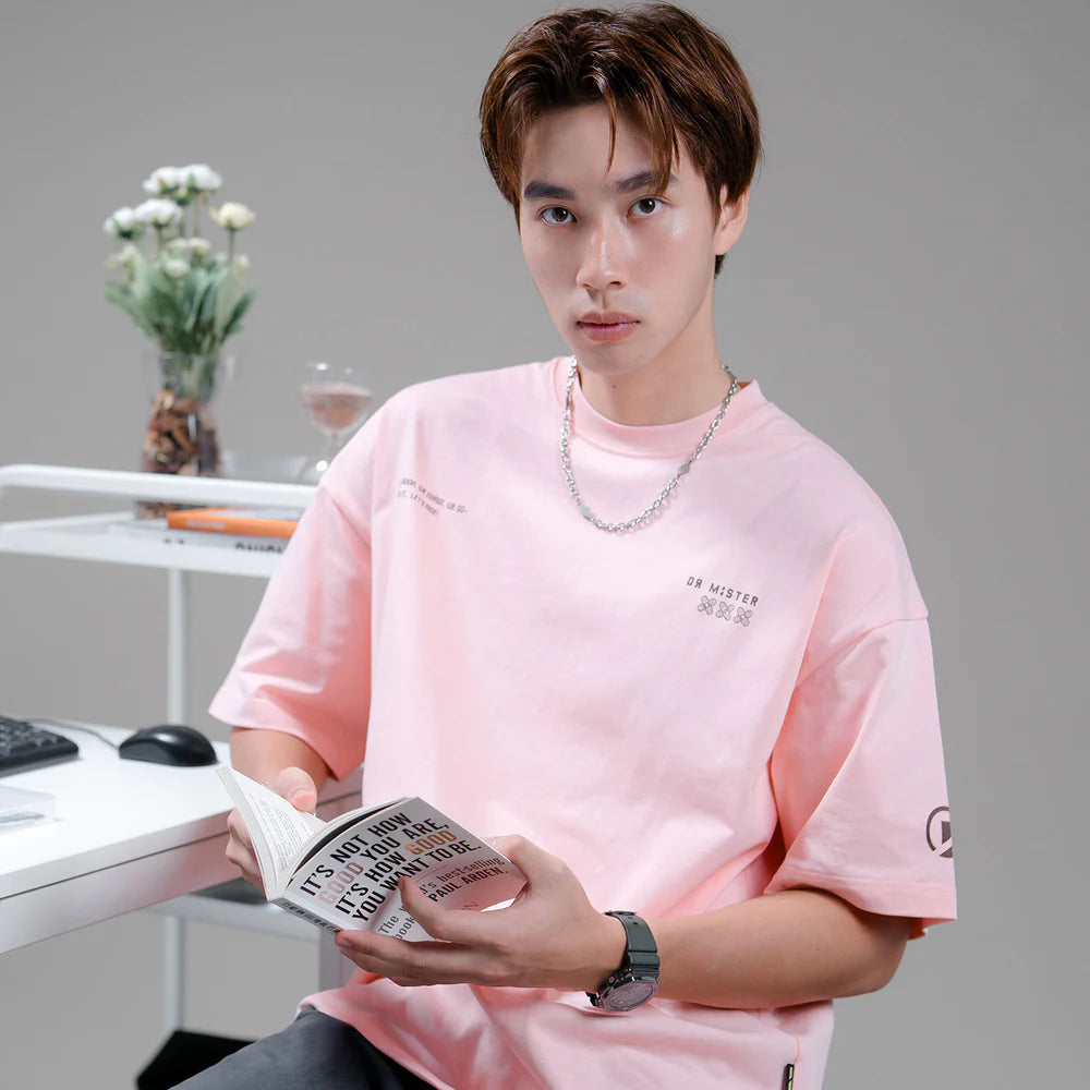 Tough Life Tee Beige Pink