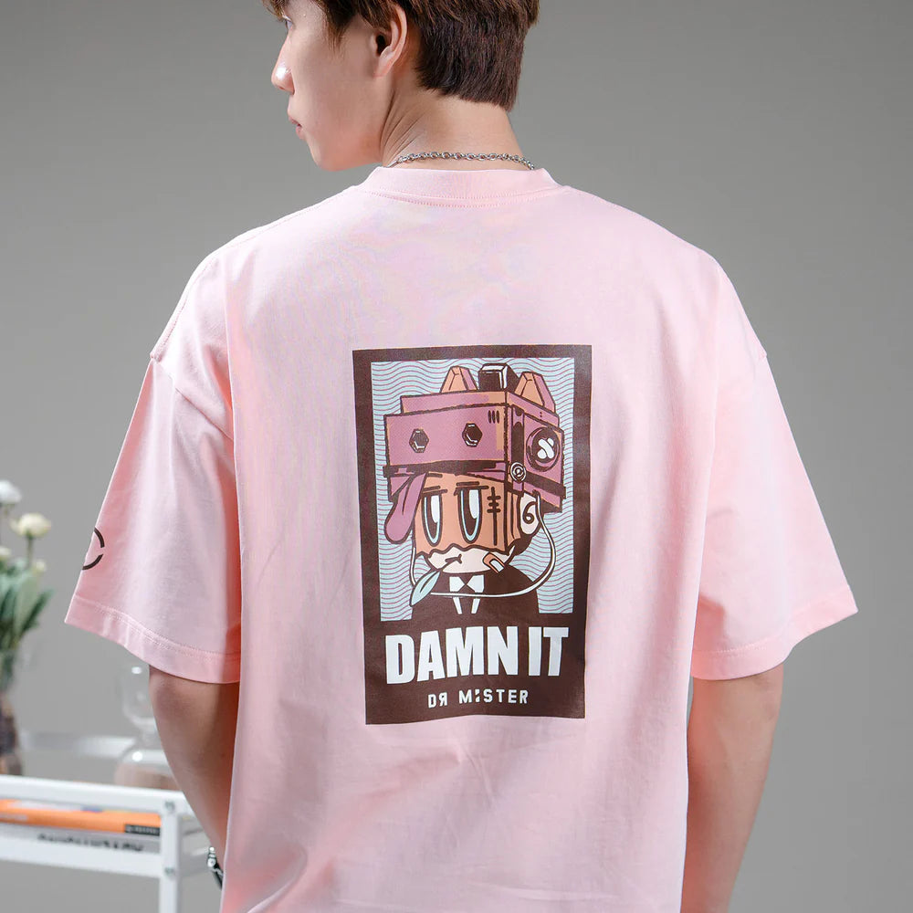 Tough Life Tee Beige Pink