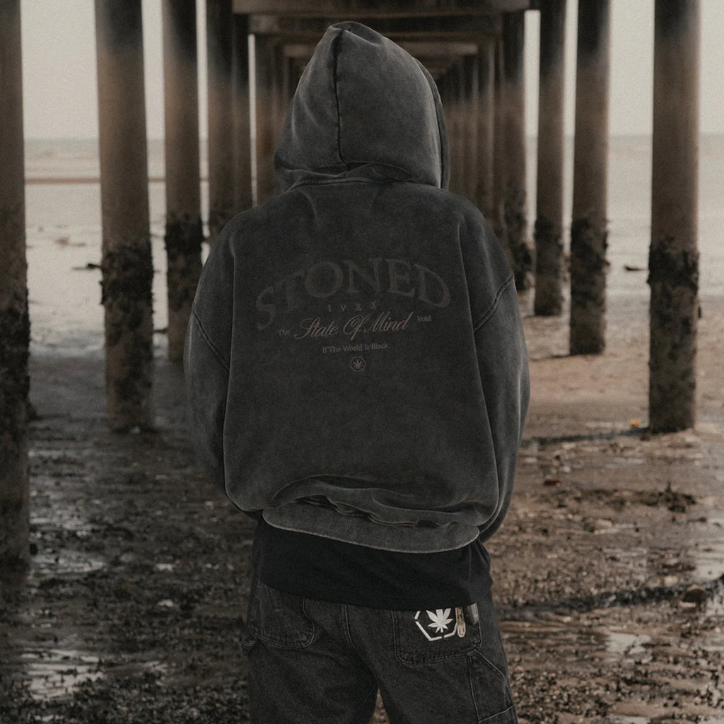 Void : Vintage Washed Zip Hoodie Black