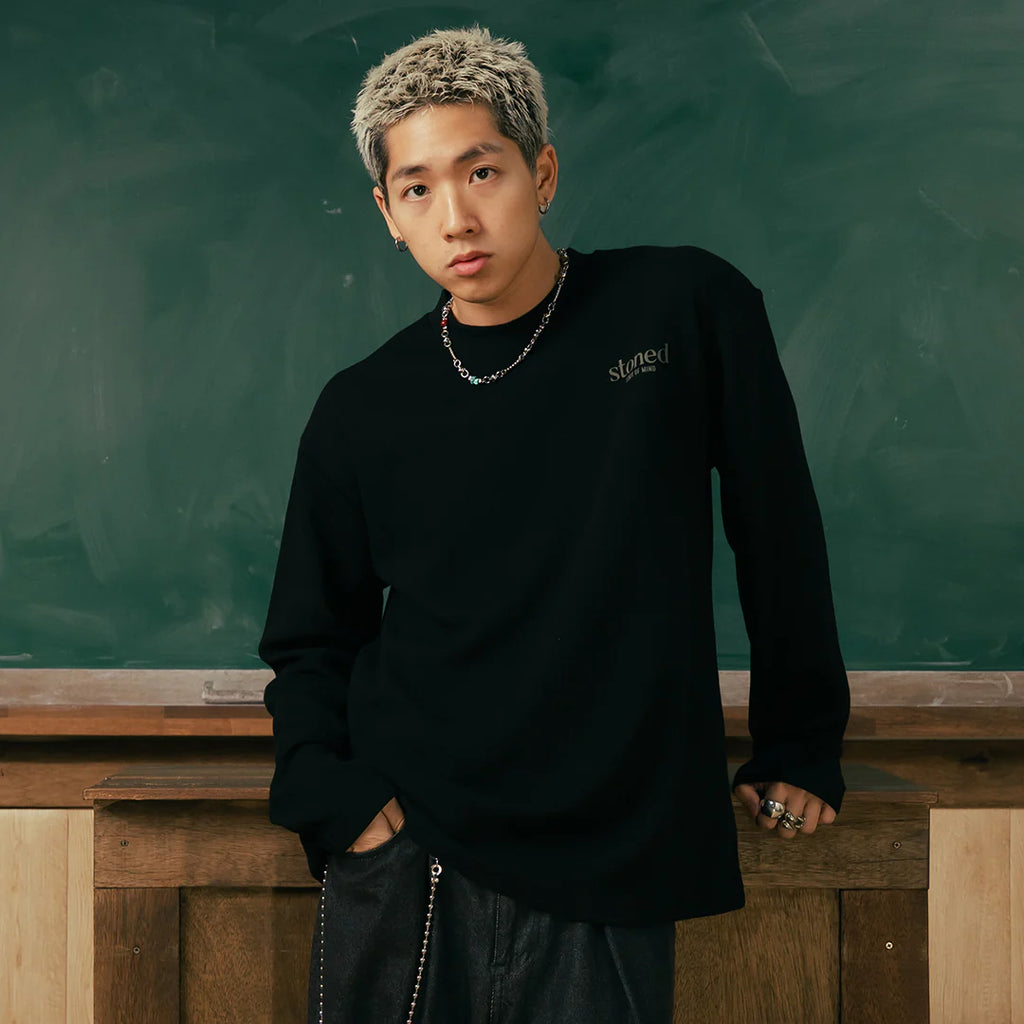 Originals V2 : Waffle L/S Tee Black