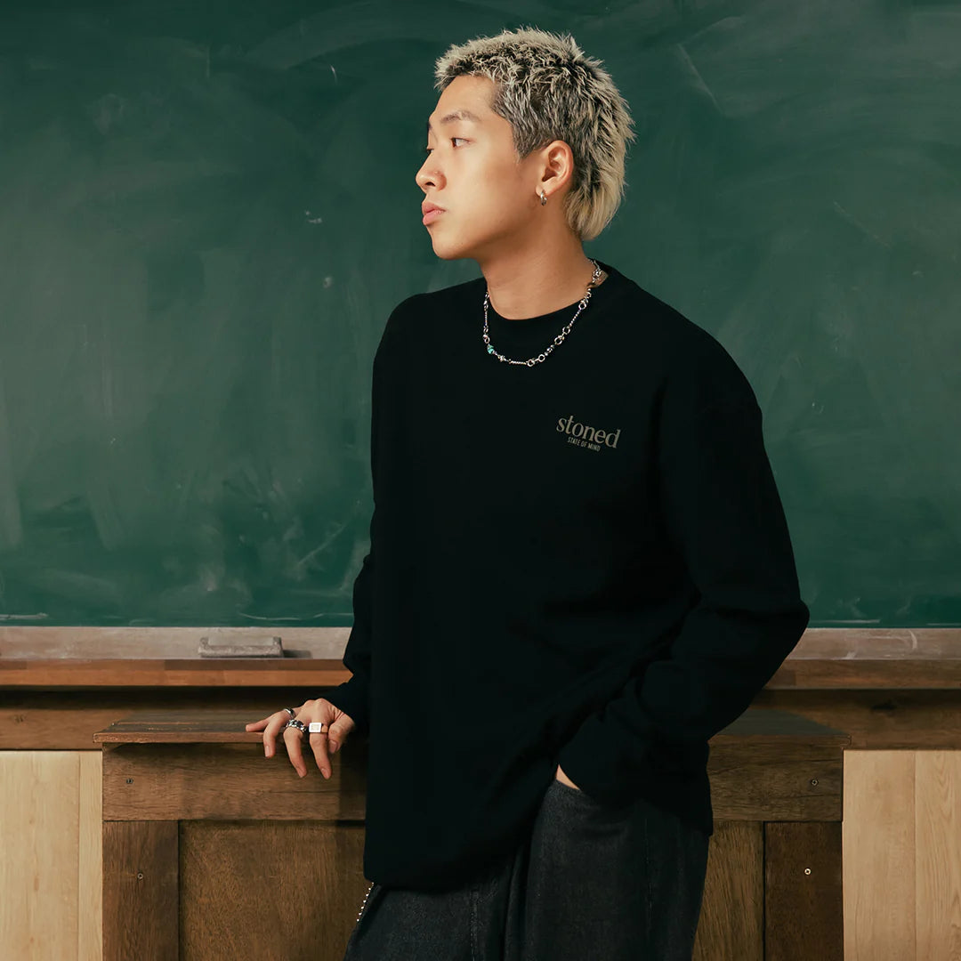 Originals V2 : Waffle L/S Tee Black