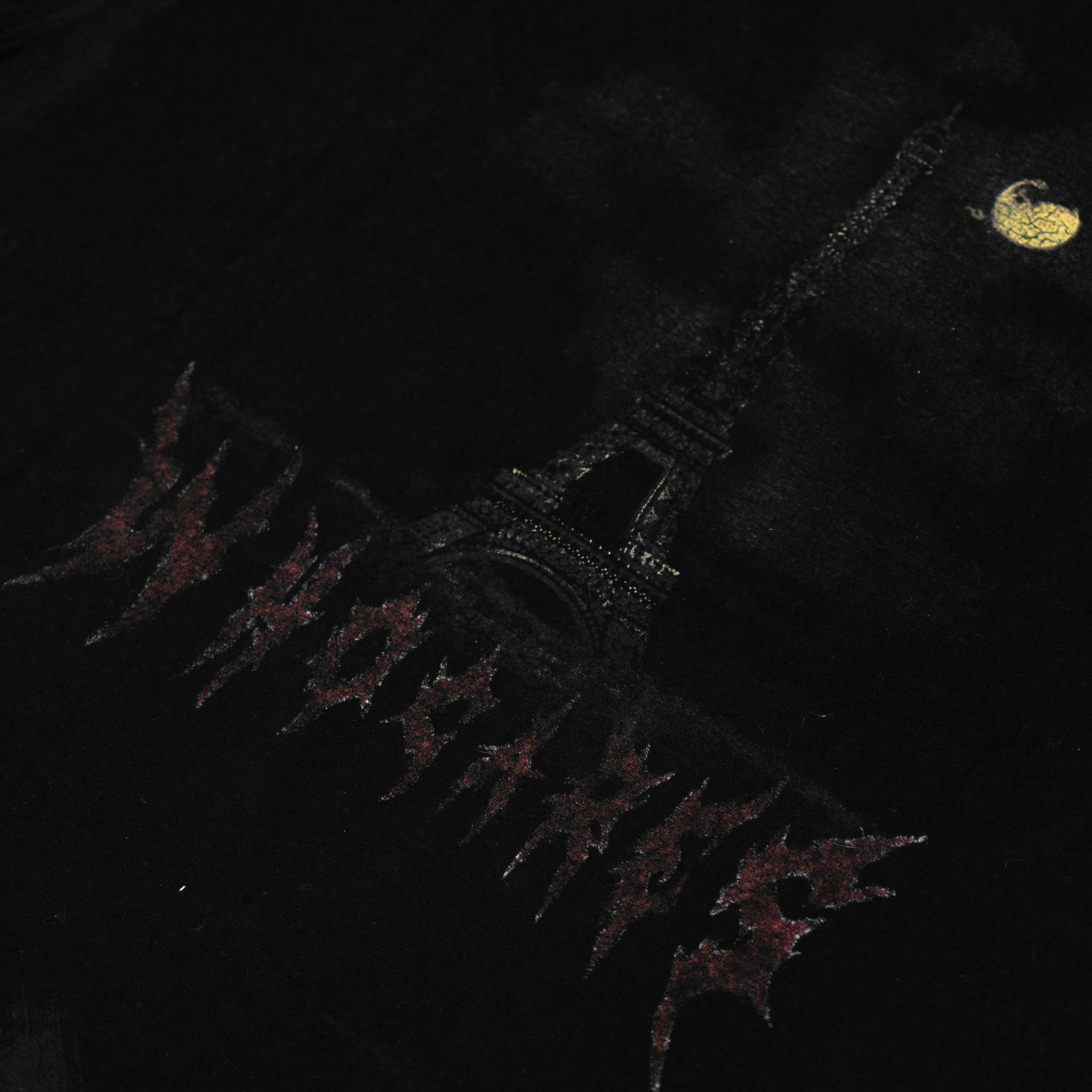 Distressed Eiffel Tower Tee Black