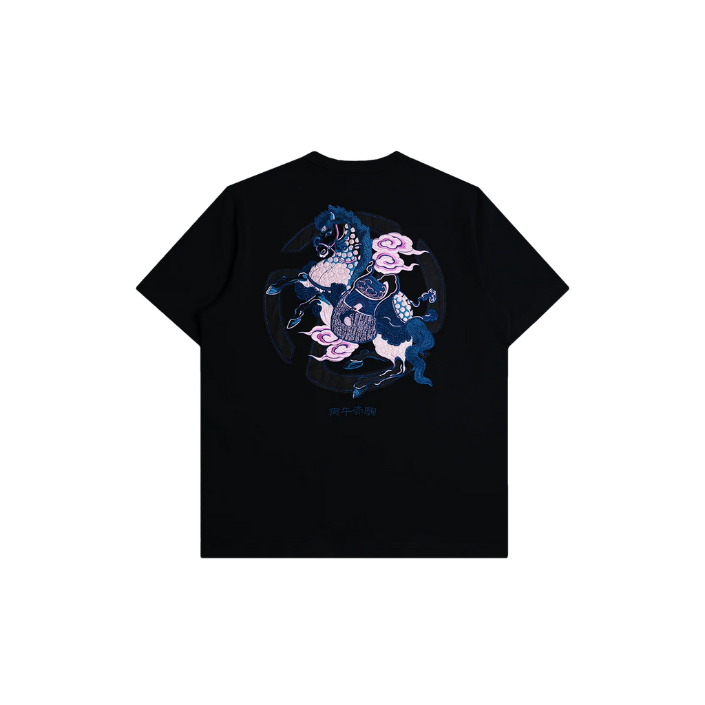 Tibetan Purple Horse Tee (Black)